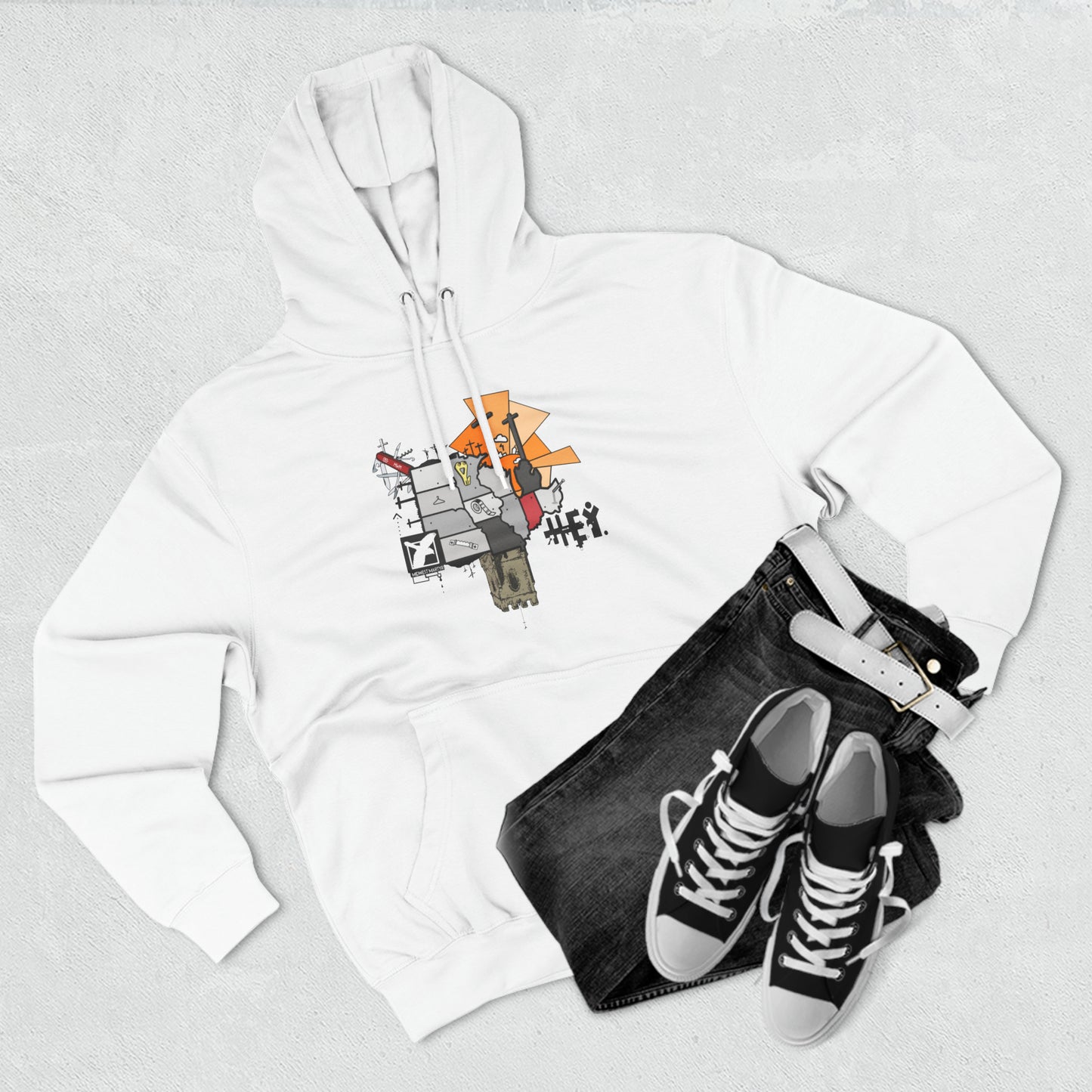 "Midwest Martyr" Three-Panel Fleece Hoodie