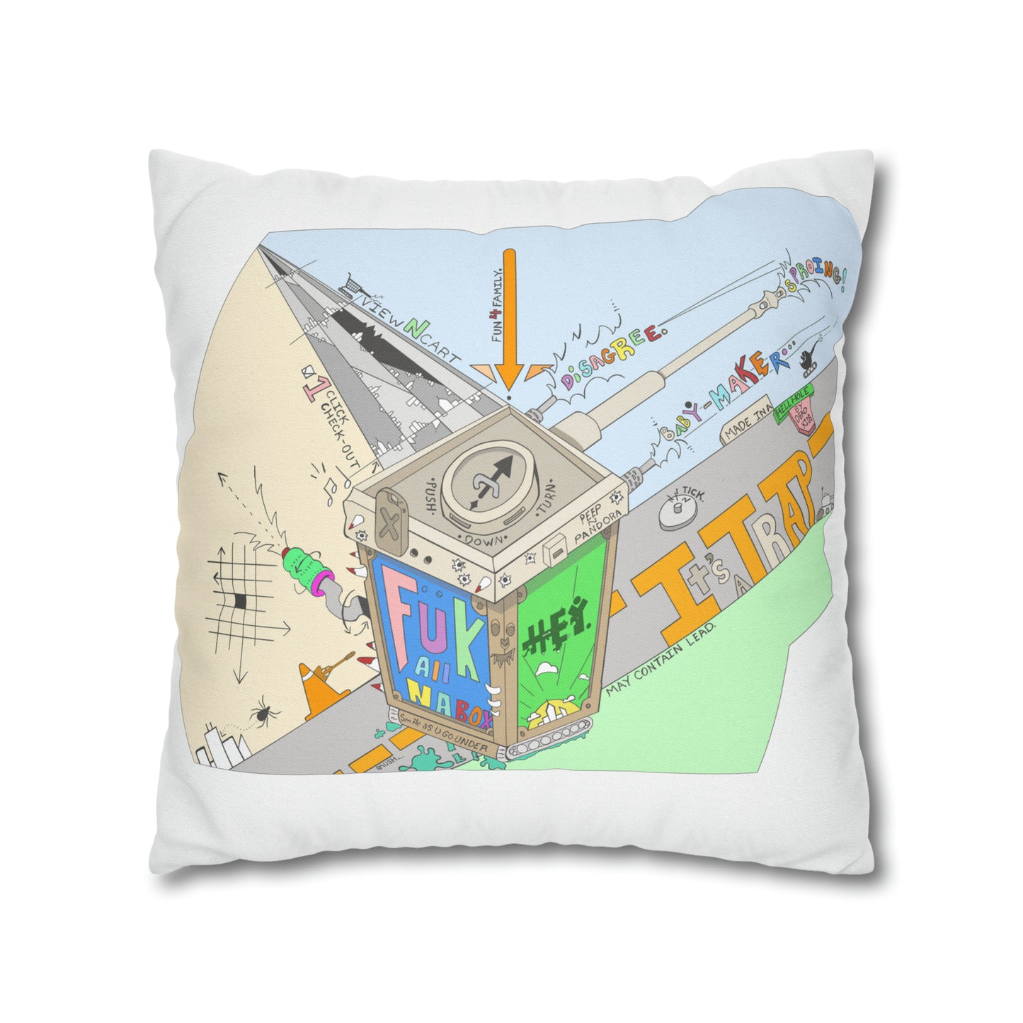 "Just Stop" Spun Polyester Square Pillow Case