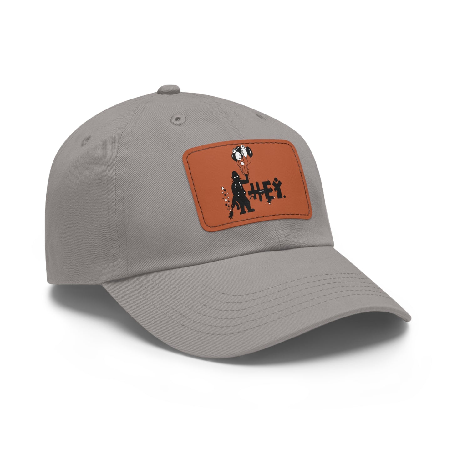 Hey Balloons Logo Dad Hat with Leather Patch (Rectangle)