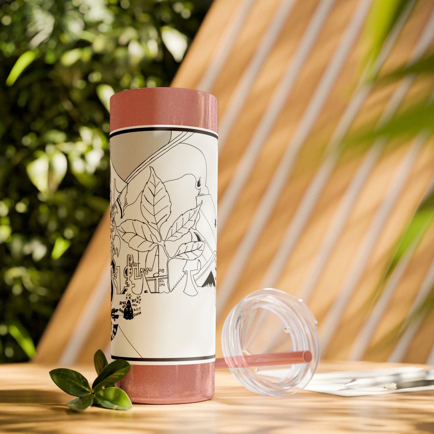 Skinny Tumbler with Straw, 20oz