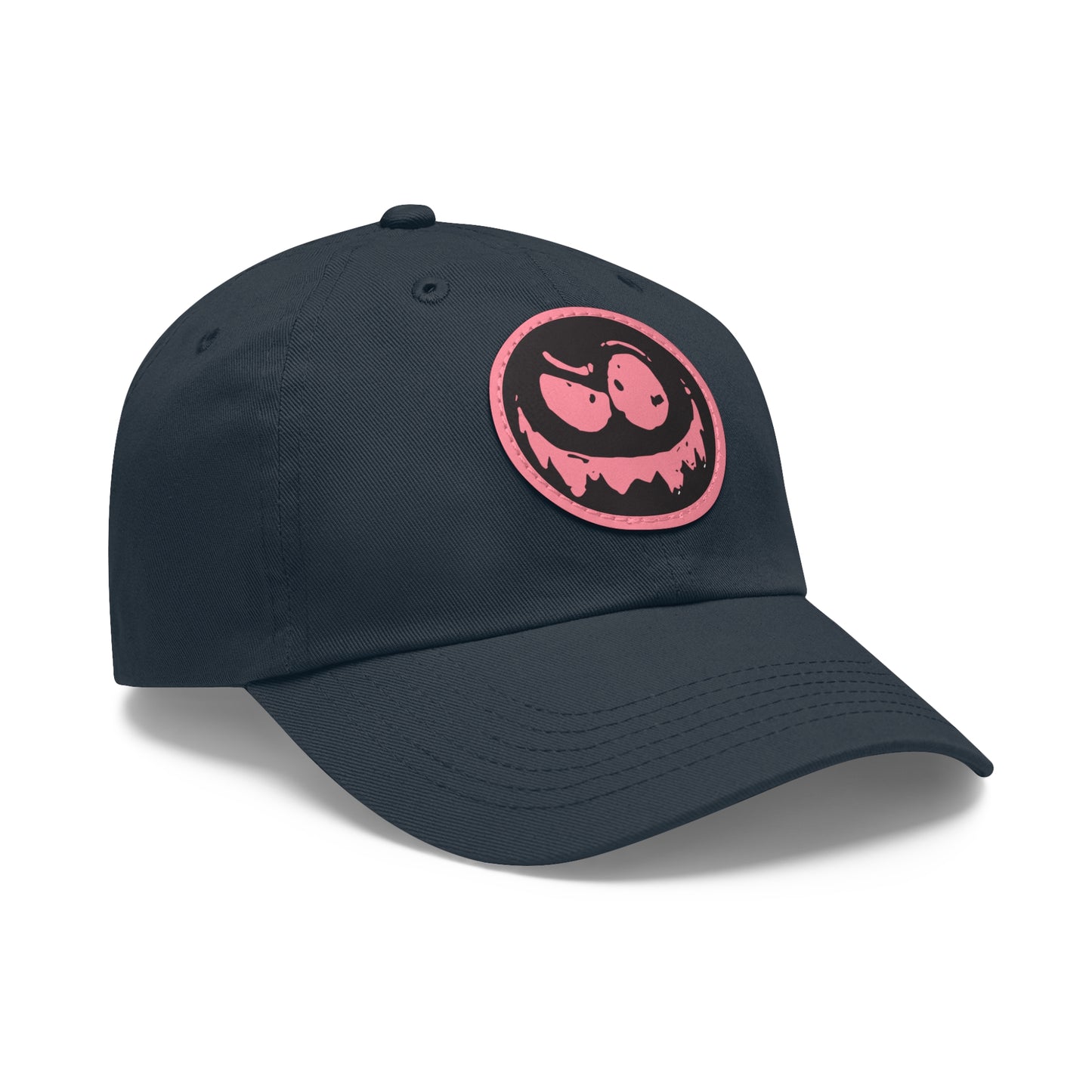 "Twitchy" Dad Hat with Leather Patch (Round)