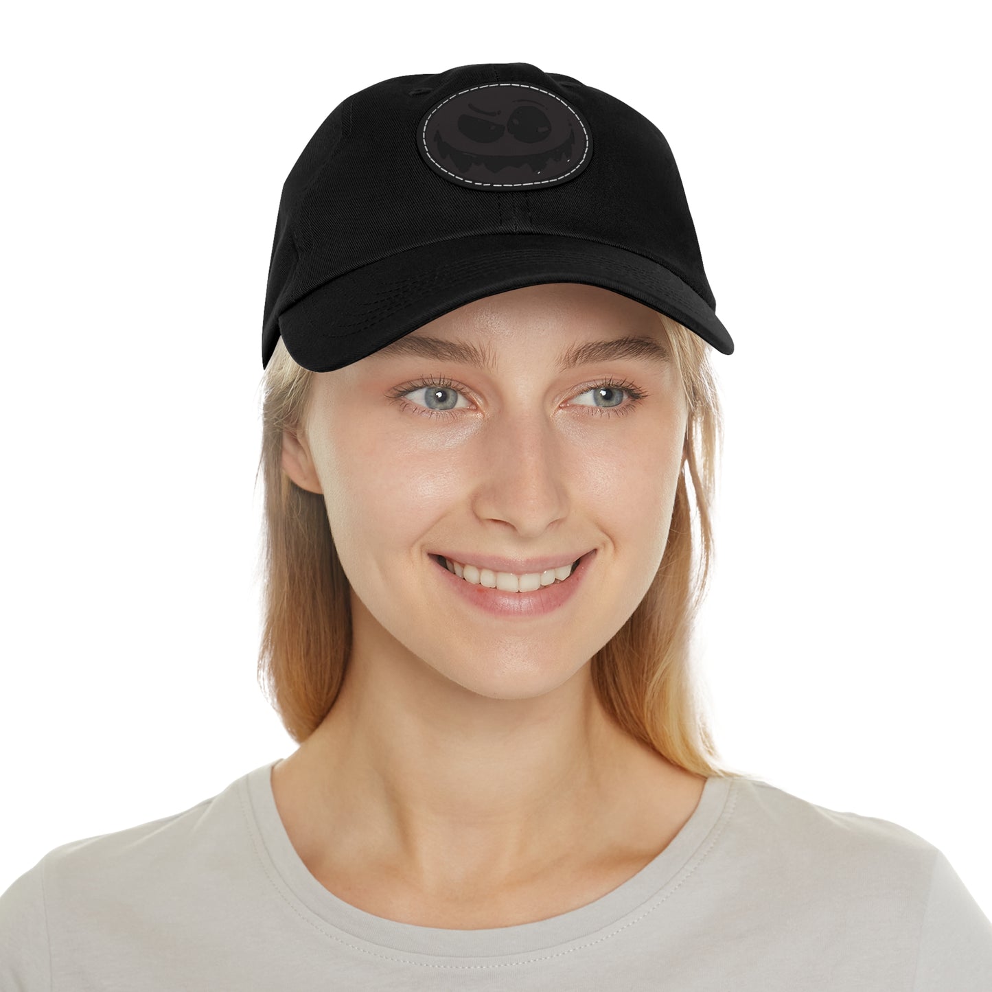 "Twitchy" Dad Hat with Leather Patch (Round)