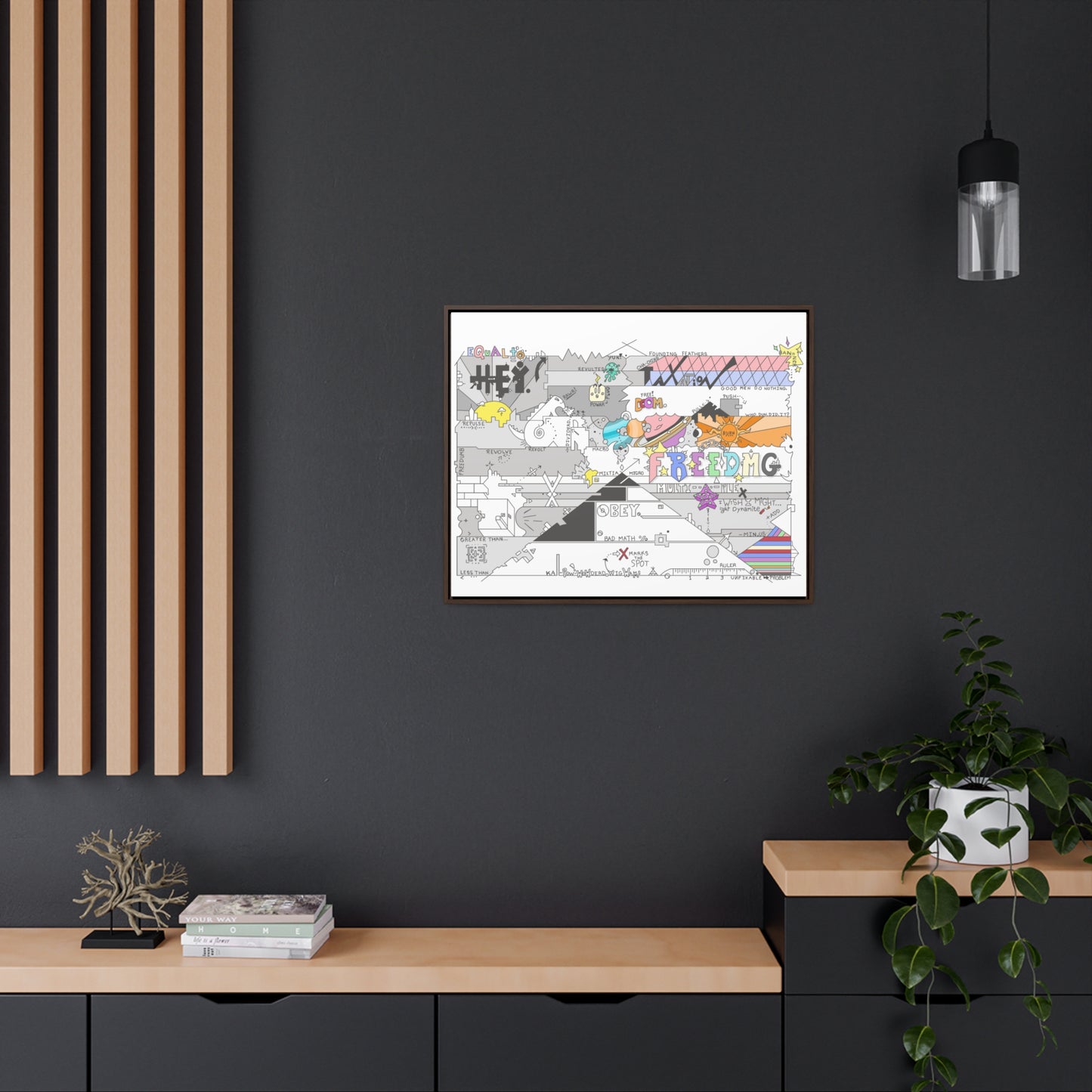 Official Hey. Flag Wall Art now for sale! Gallery Canvas Wraps, Horizontal Frame