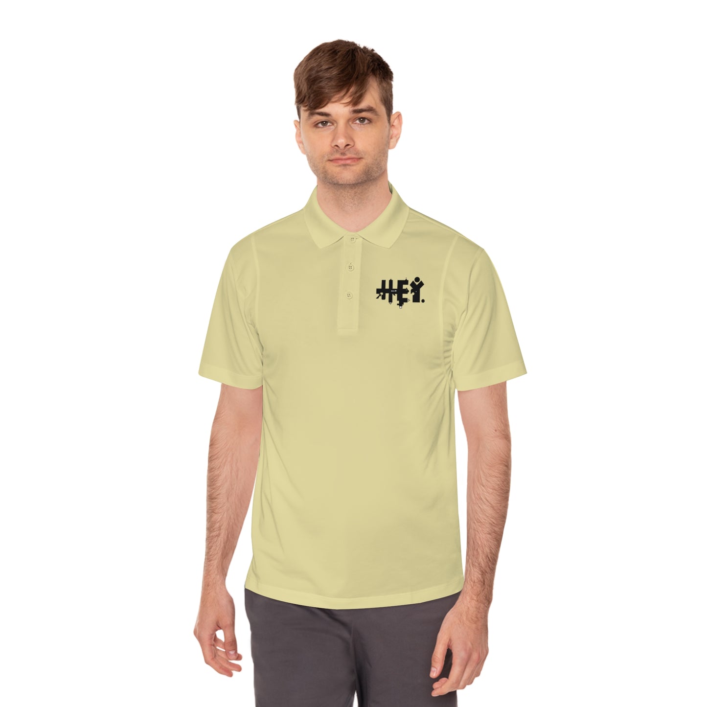 "Hey" Men's Sport Polo Shirt