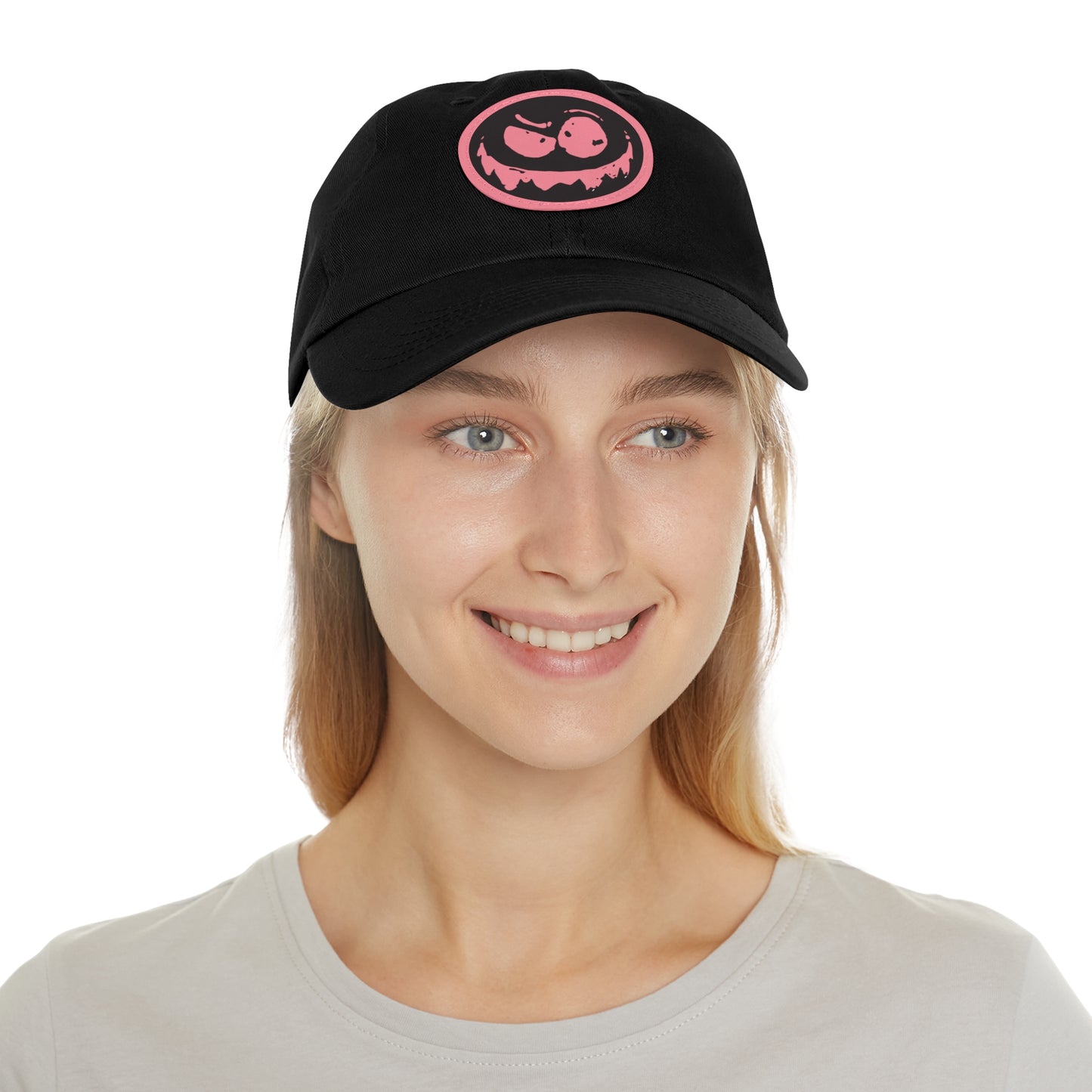 "Twitchy" Dad Hat with Leather Patch (Round)
