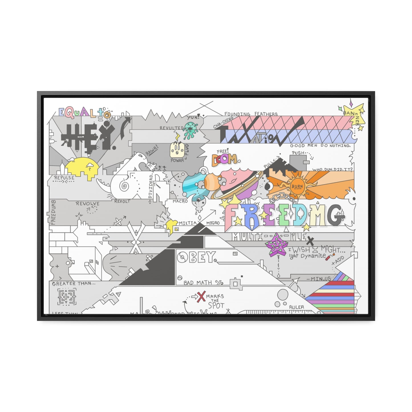 Official Hey. Flag Wall Art now for sale! Gallery Canvas Wraps, Horizontal Frame