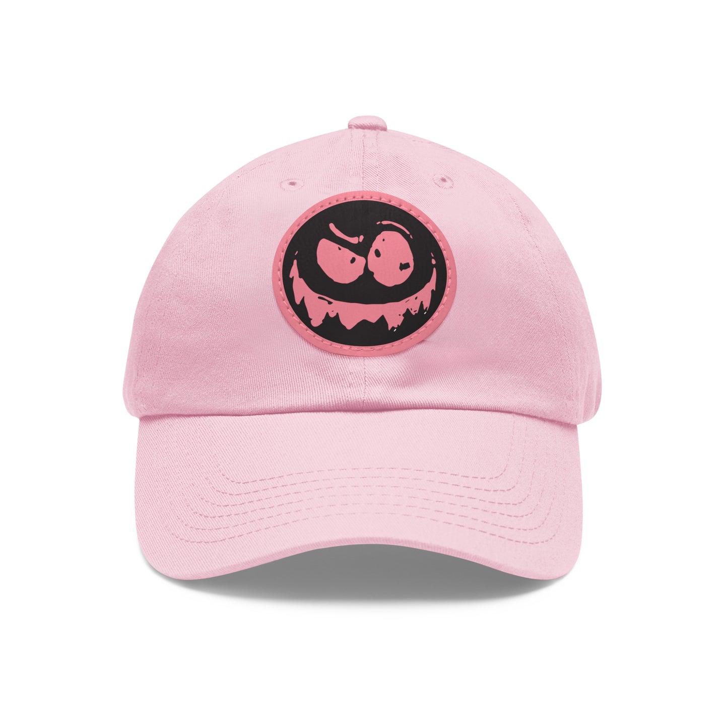 "Twitchy" Dad Hat with Leather Patch (Round)
