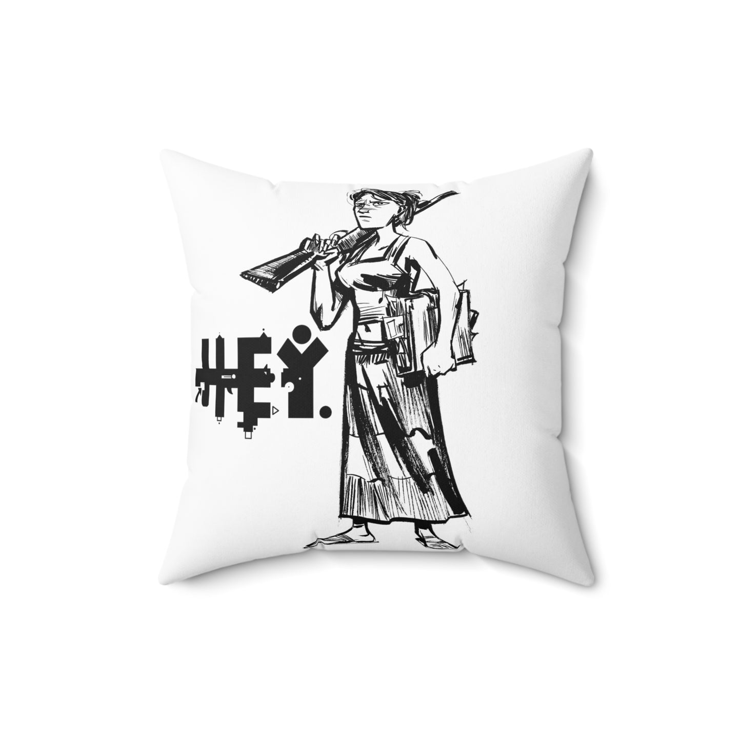 "Molly U-Hauly" Spun Polyester Square Pillow