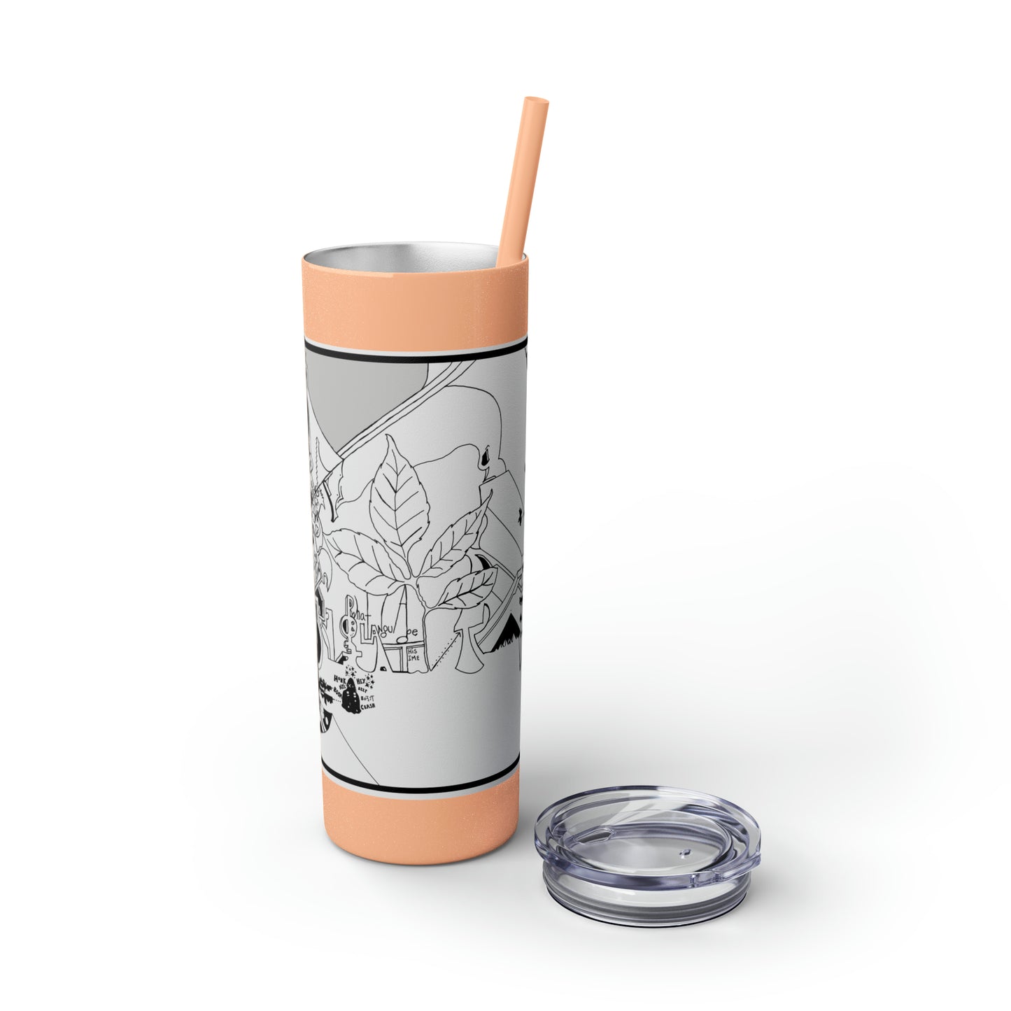 Skinny Tumbler with Straw, 20oz