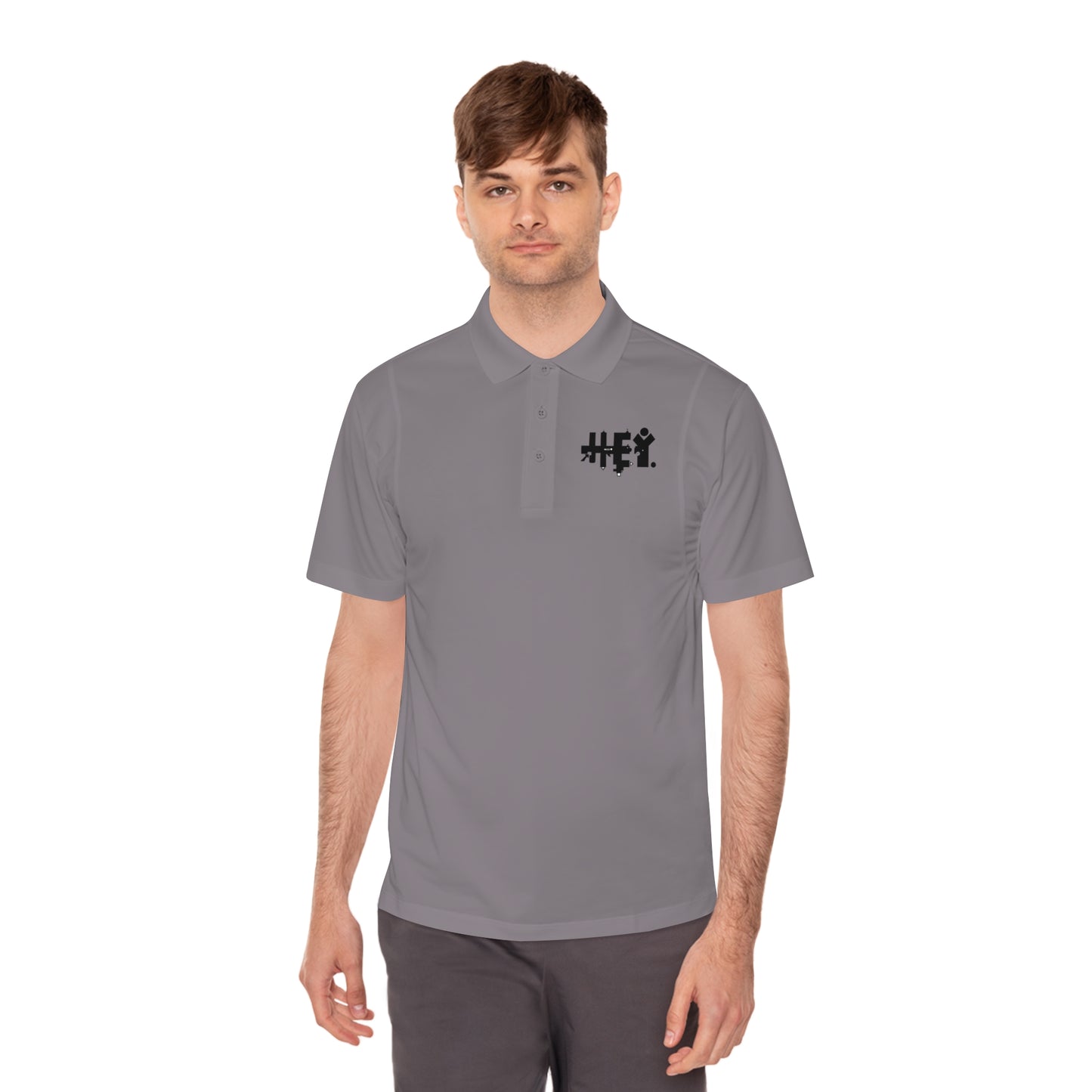 "Hey" Men's Sport Polo Shirt