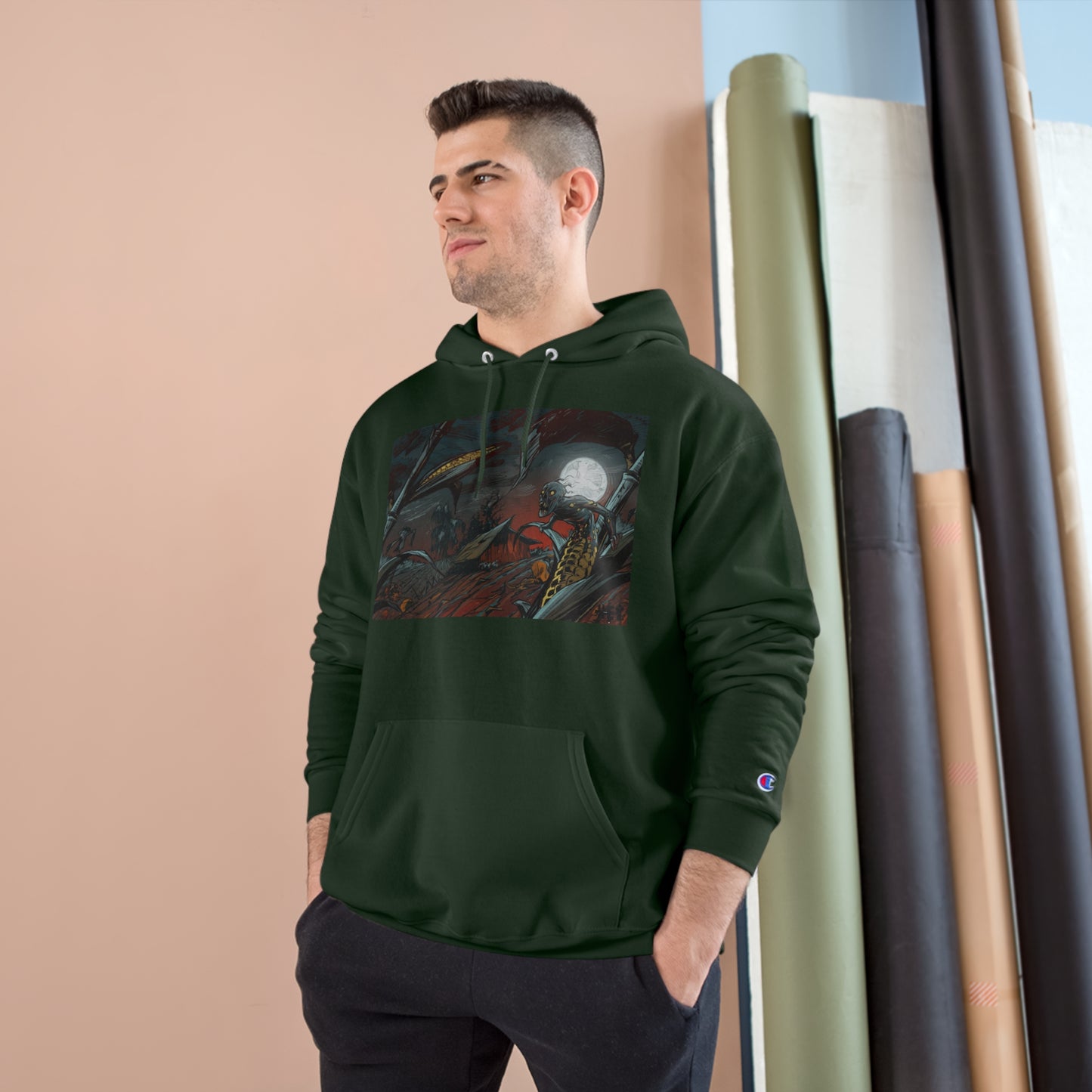 "Hey-Husk" Champion Hoodie