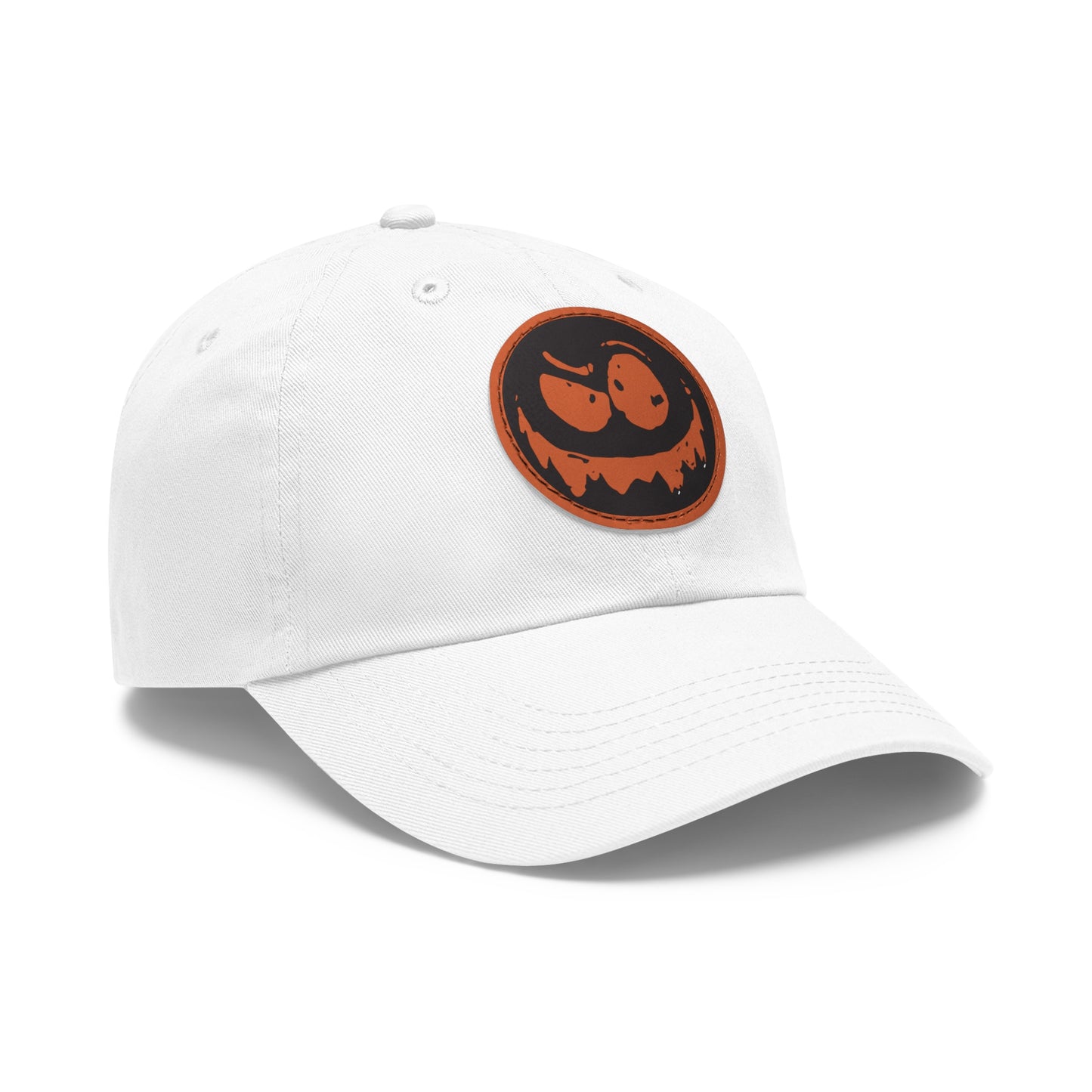 "Twitchy" Dad Hat with Leather Patch (Round)