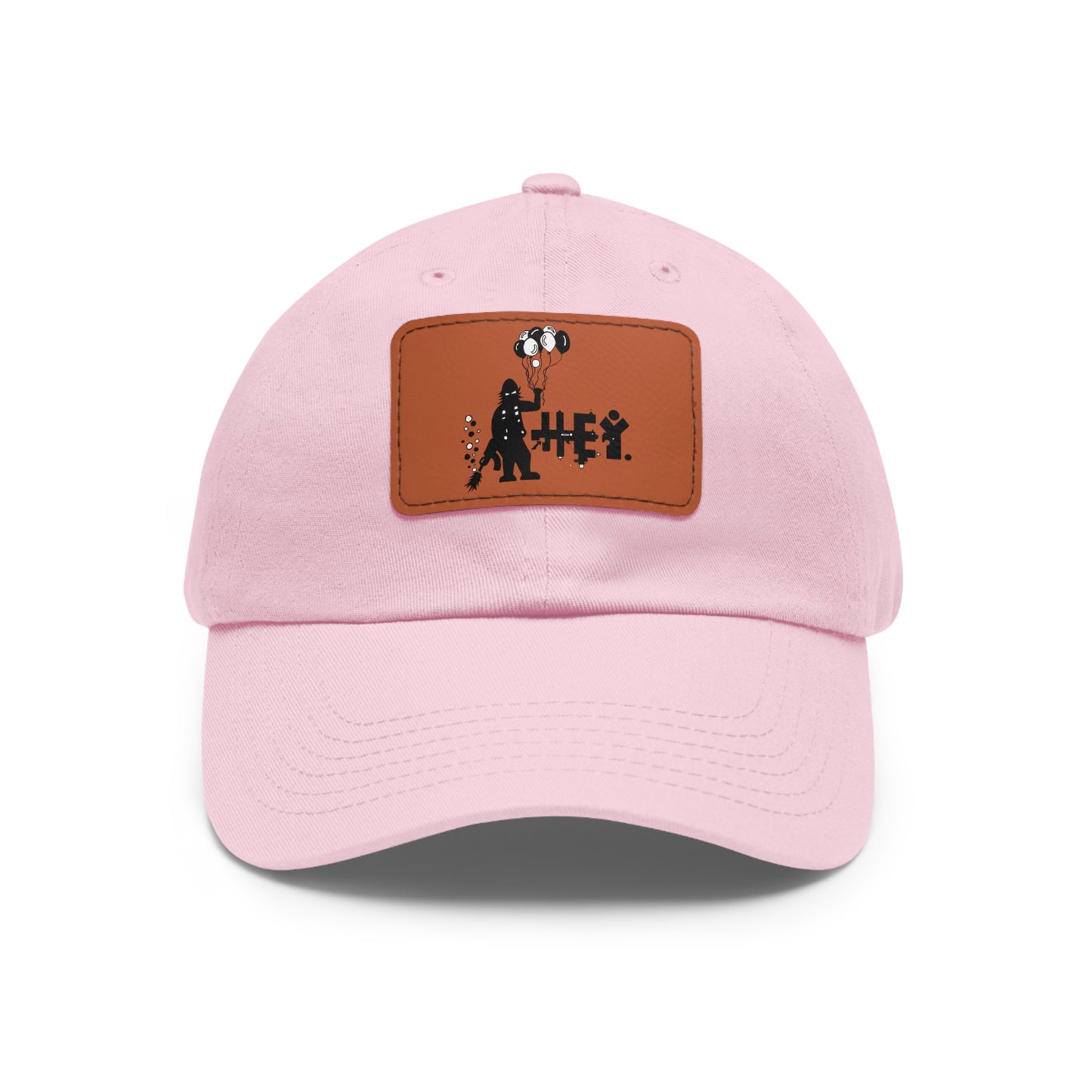 Hey Balloons Logo Dad Hat with Leather Patch (Rectangle)