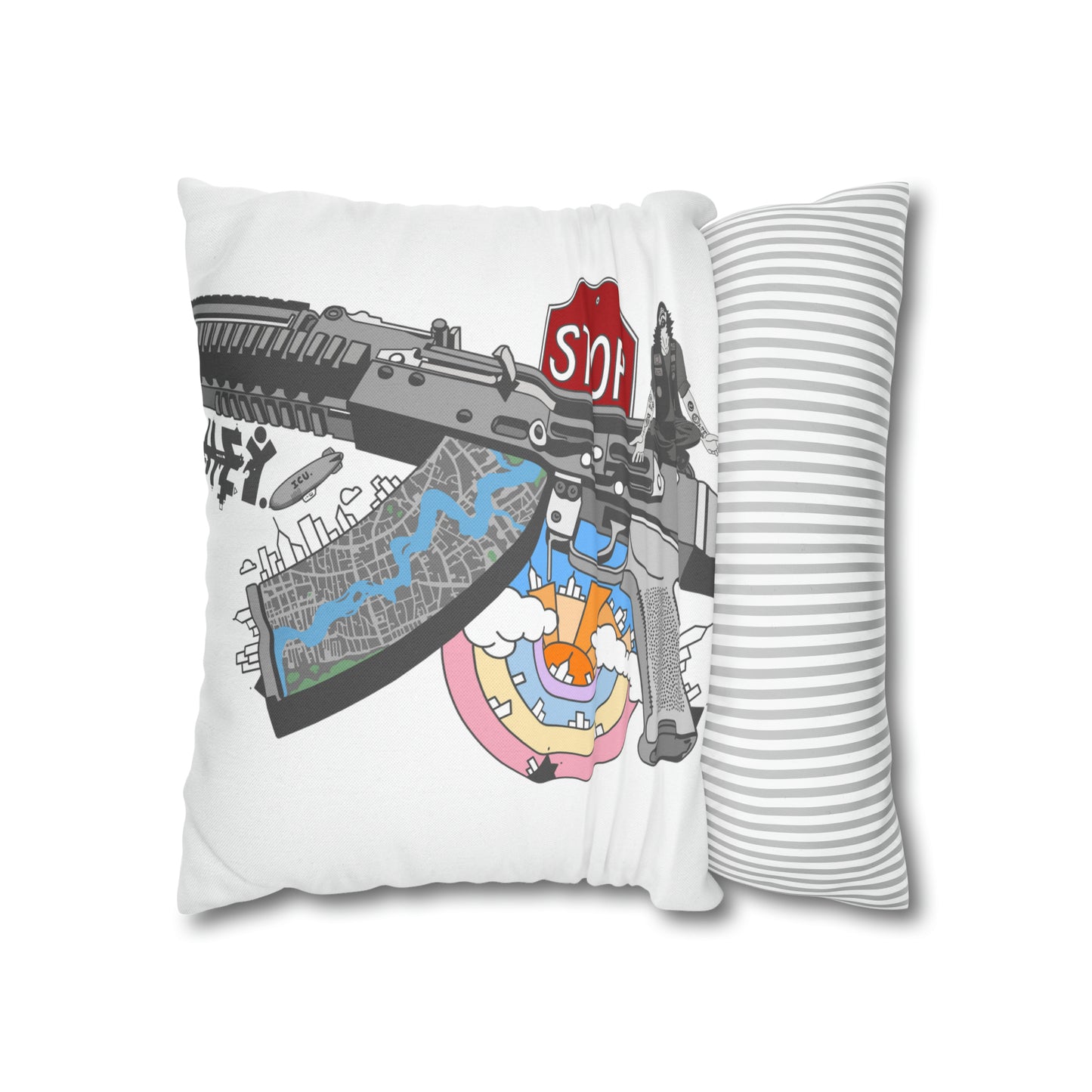 "Just Stop" Spun Polyester Square Pillow Case