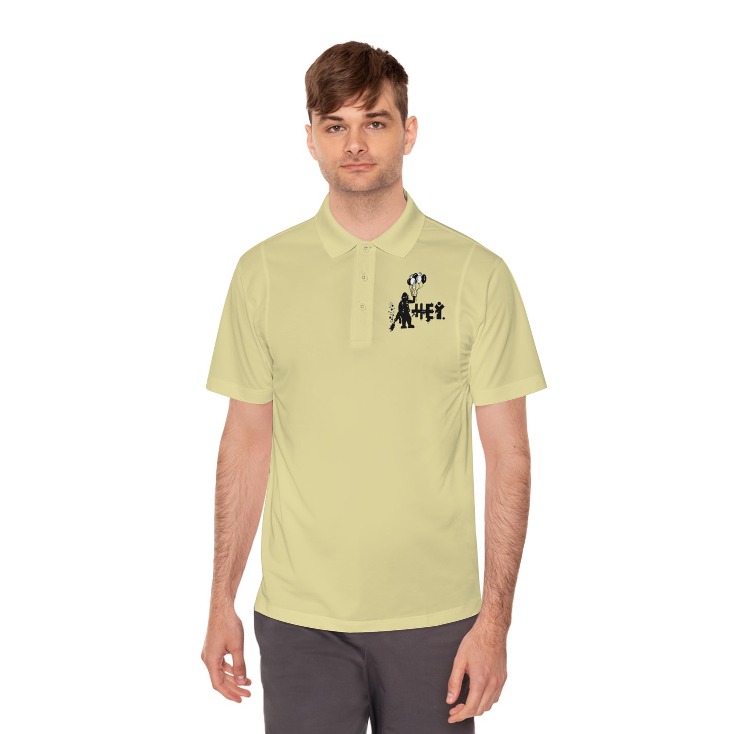 "Hey Balloons" Men's Sport Polo Shirt