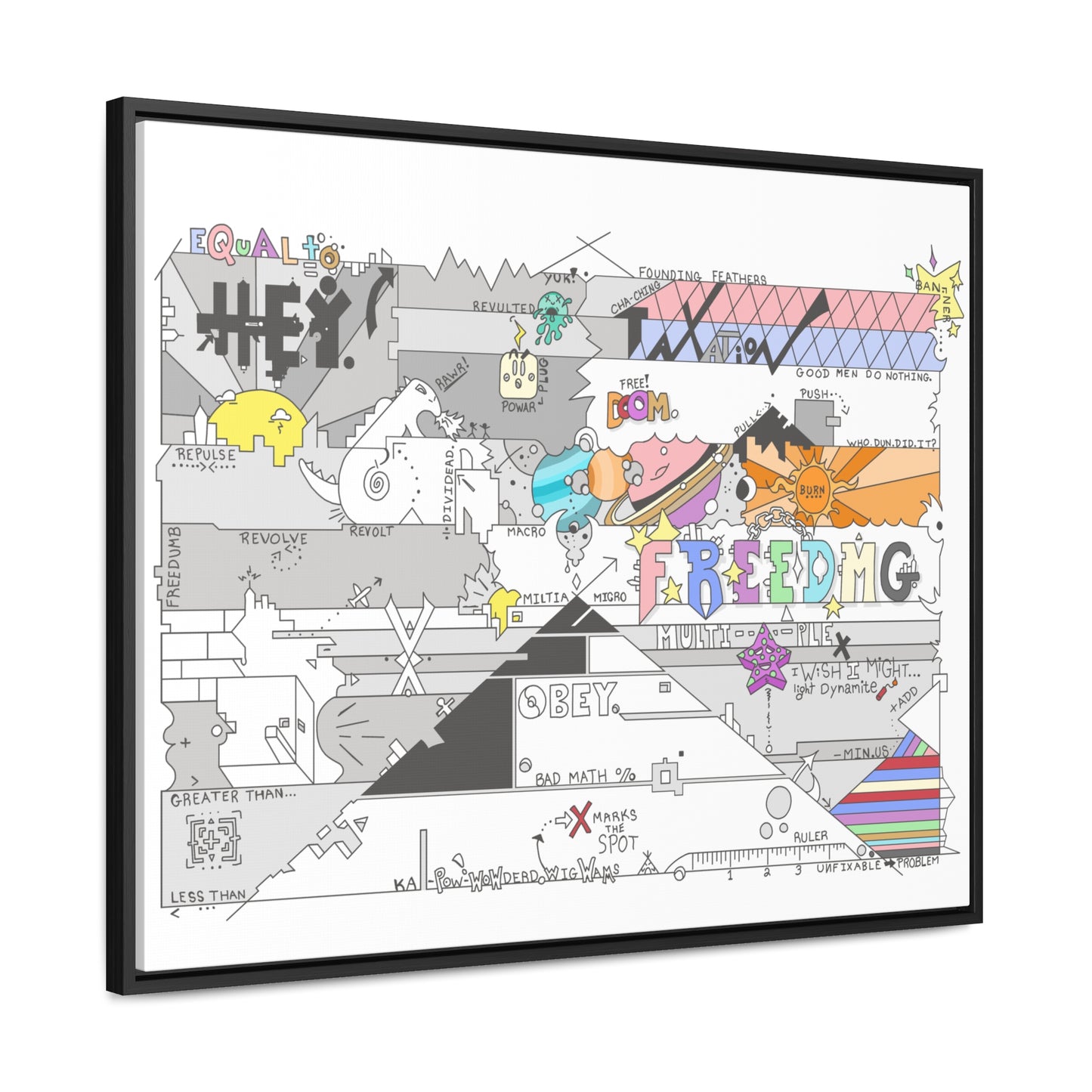 Official Hey. Flag Wall Art now for sale! Gallery Canvas Wraps, Horizontal Frame