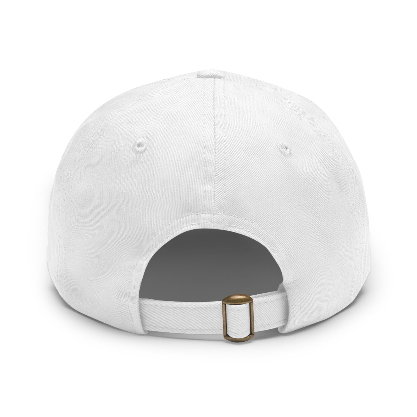 "Scrietch" Dad Hat with Leather Patch (Round)