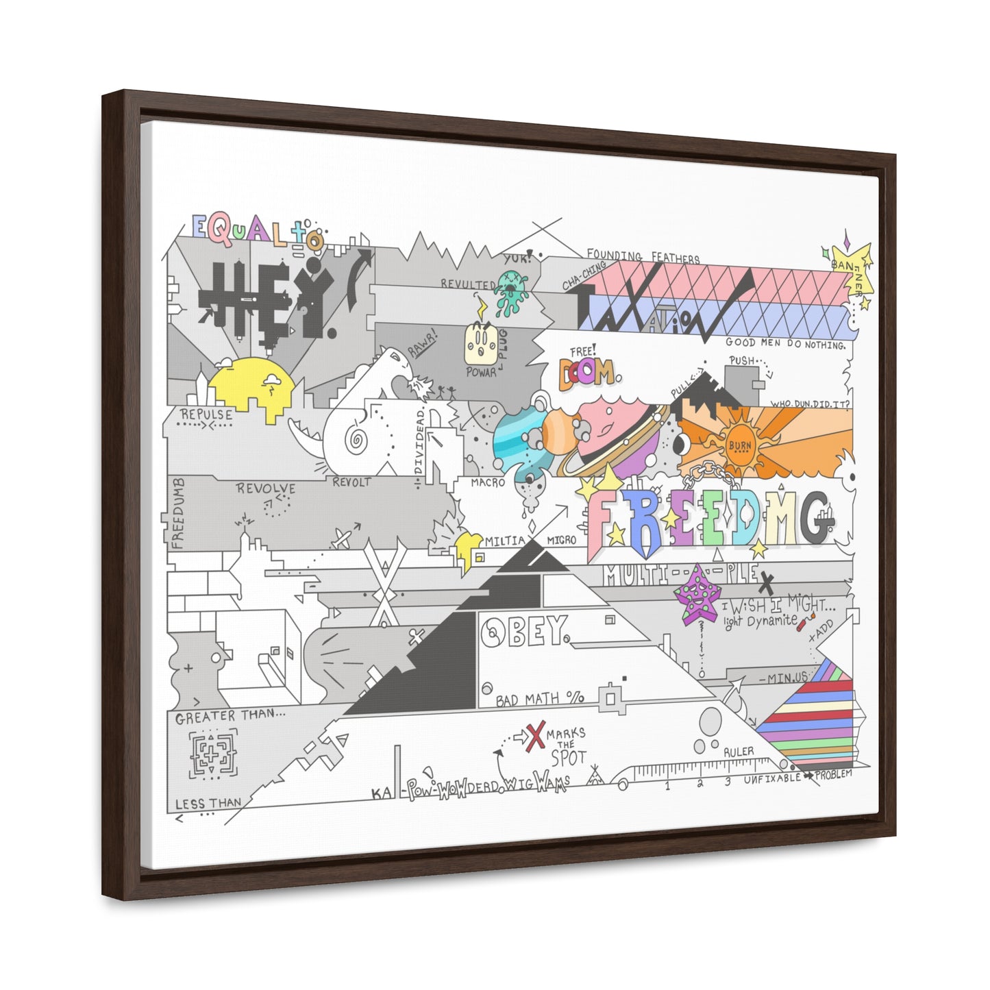 Official Hey. Flag Wall Art now for sale! Gallery Canvas Wraps, Horizontal Frame