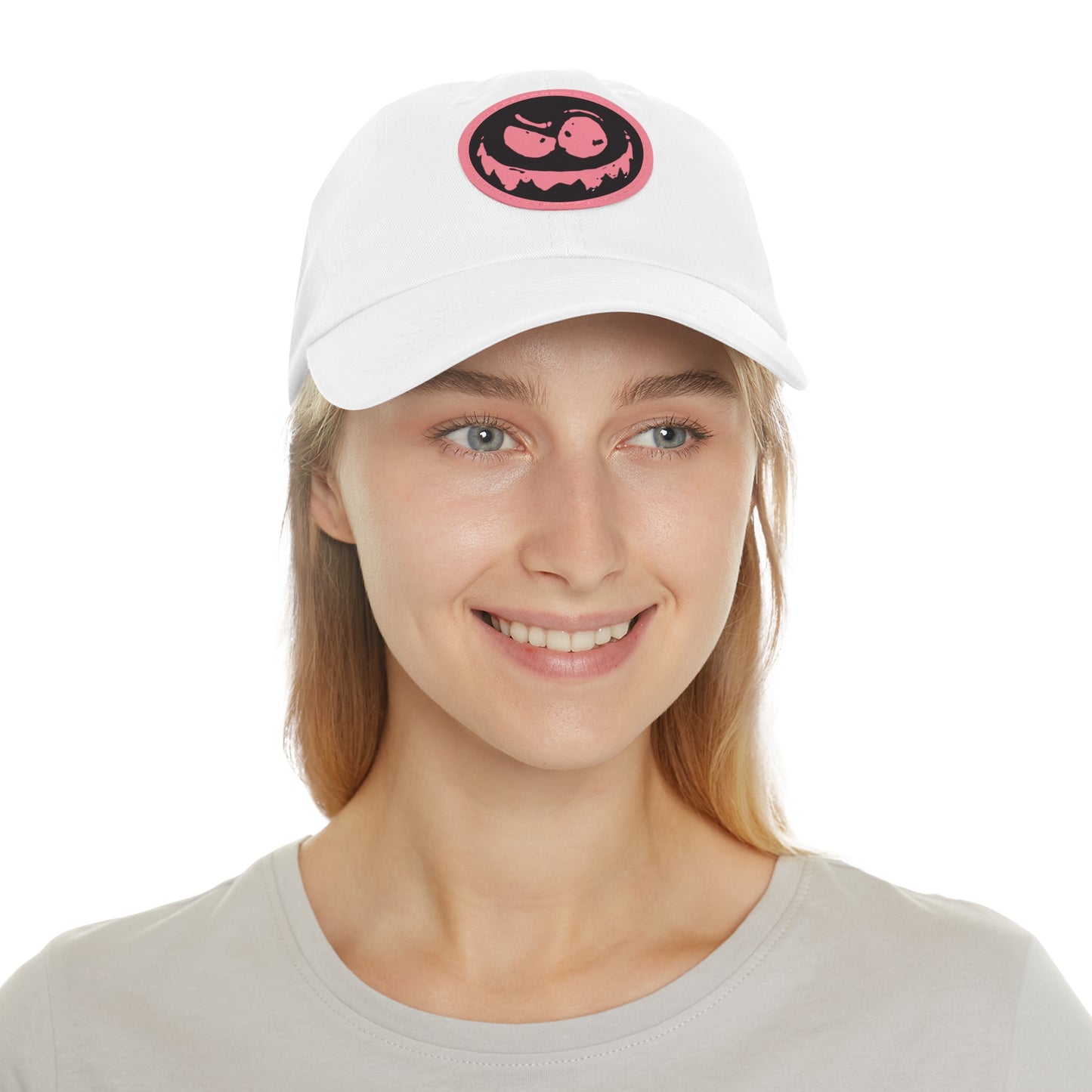 "Twitchy" Dad Hat with Leather Patch (Round)
