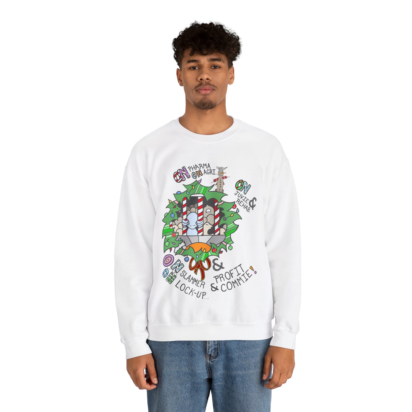 "On Profit! On Commie!" Unisex Heavy Blend™ Crewneck Sweatshirt
