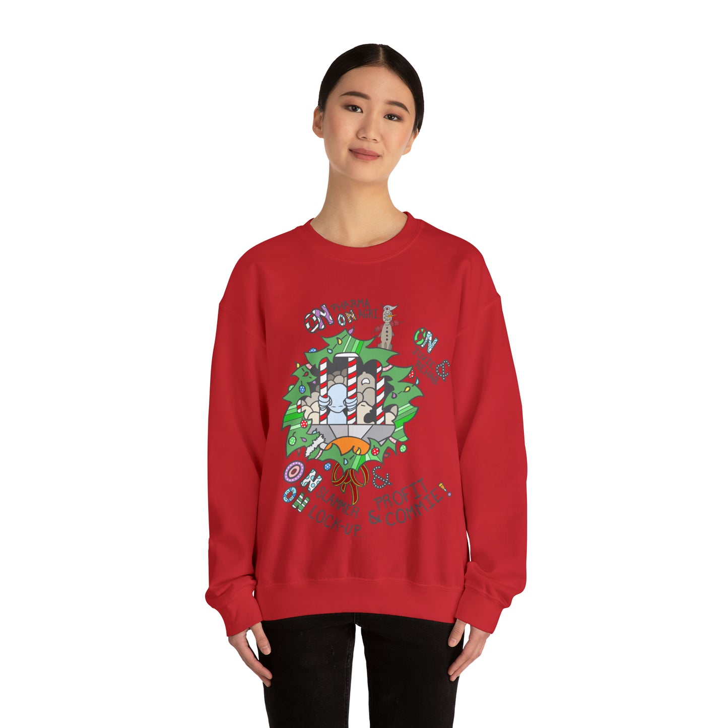 "On Profit! On Commie!" Unisex Heavy Blend™ Crewneck Sweatshirt