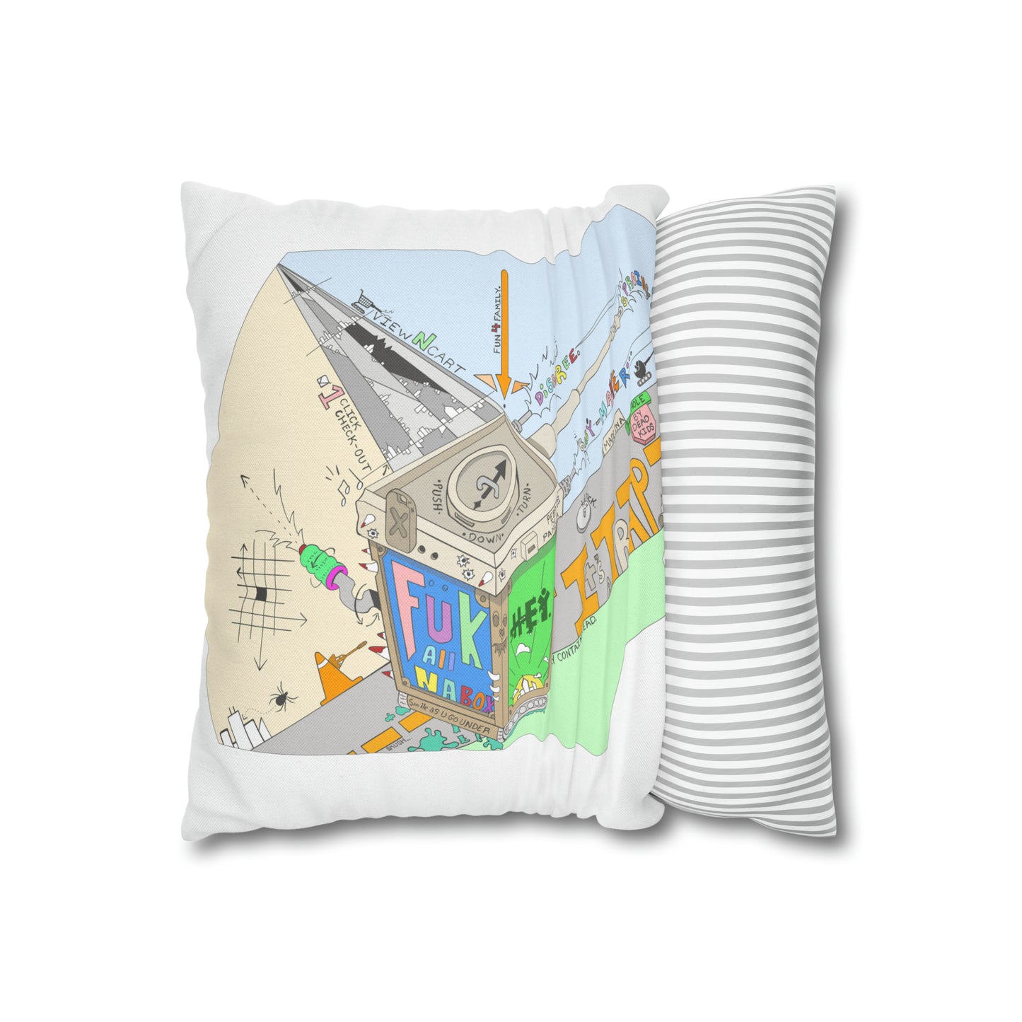 "Just Stop" Spun Polyester Square Pillow Case