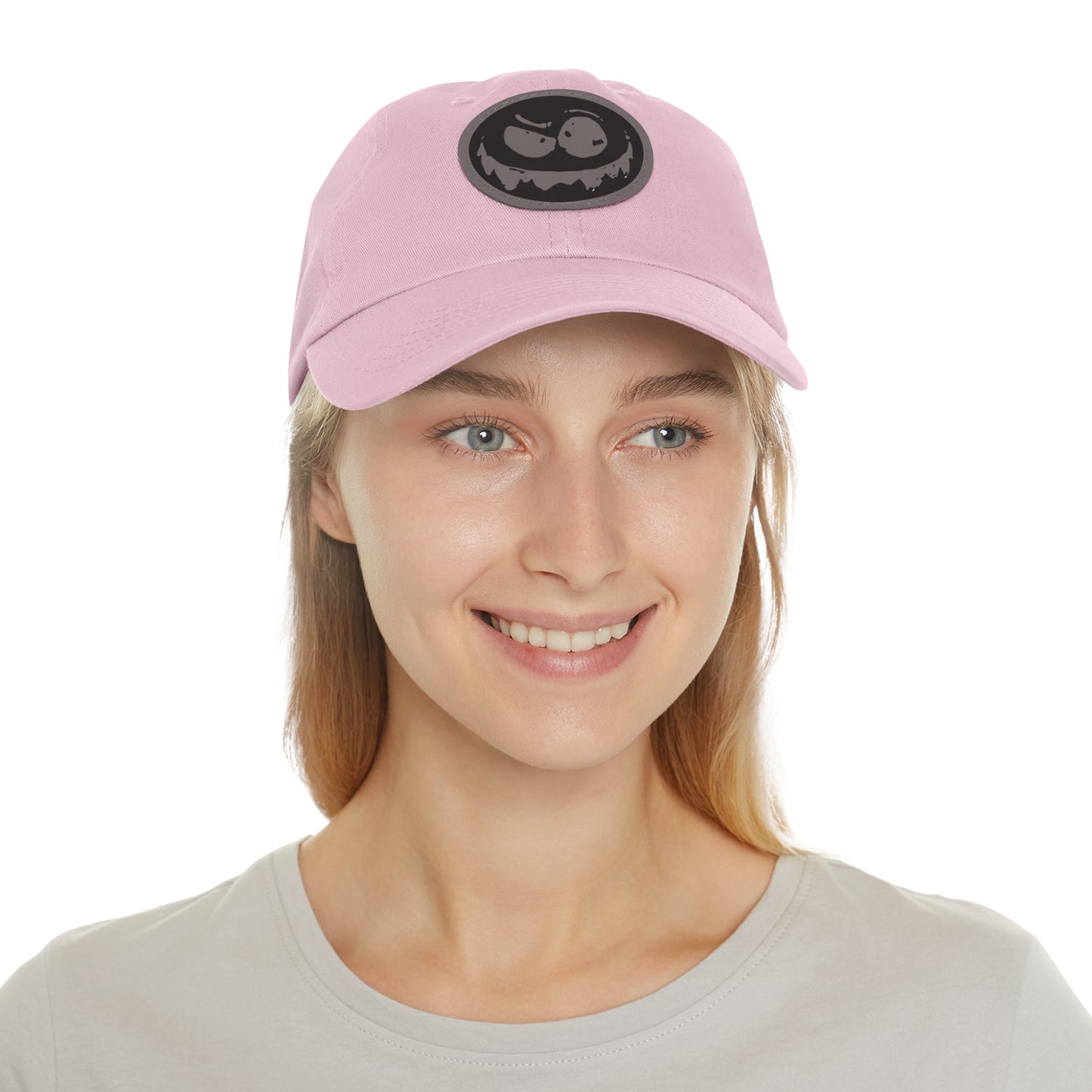 "Twitchy" Dad Hat with Leather Patch (Round)