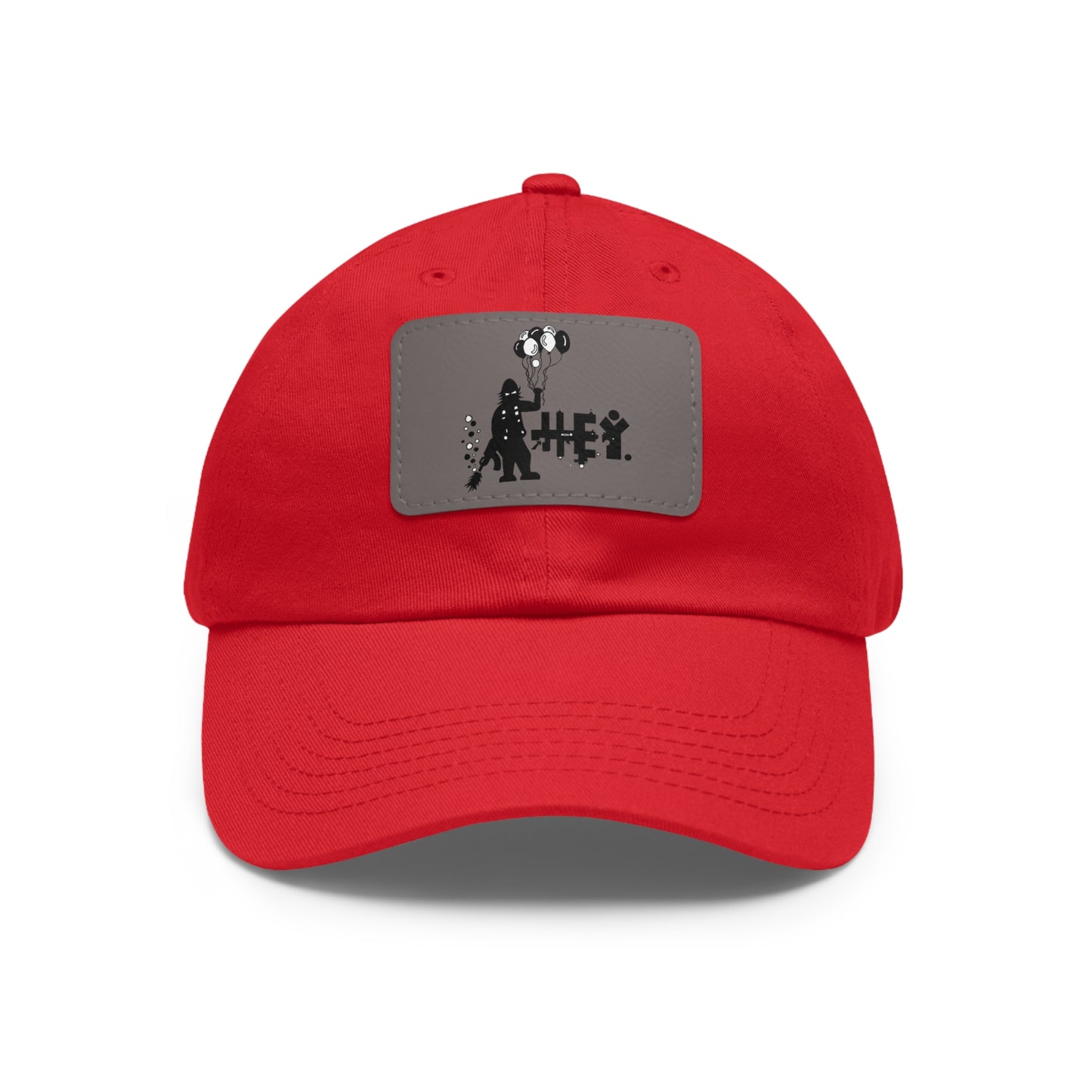Hey Balloons Logo Dad Hat with Leather Patch (Rectangle)