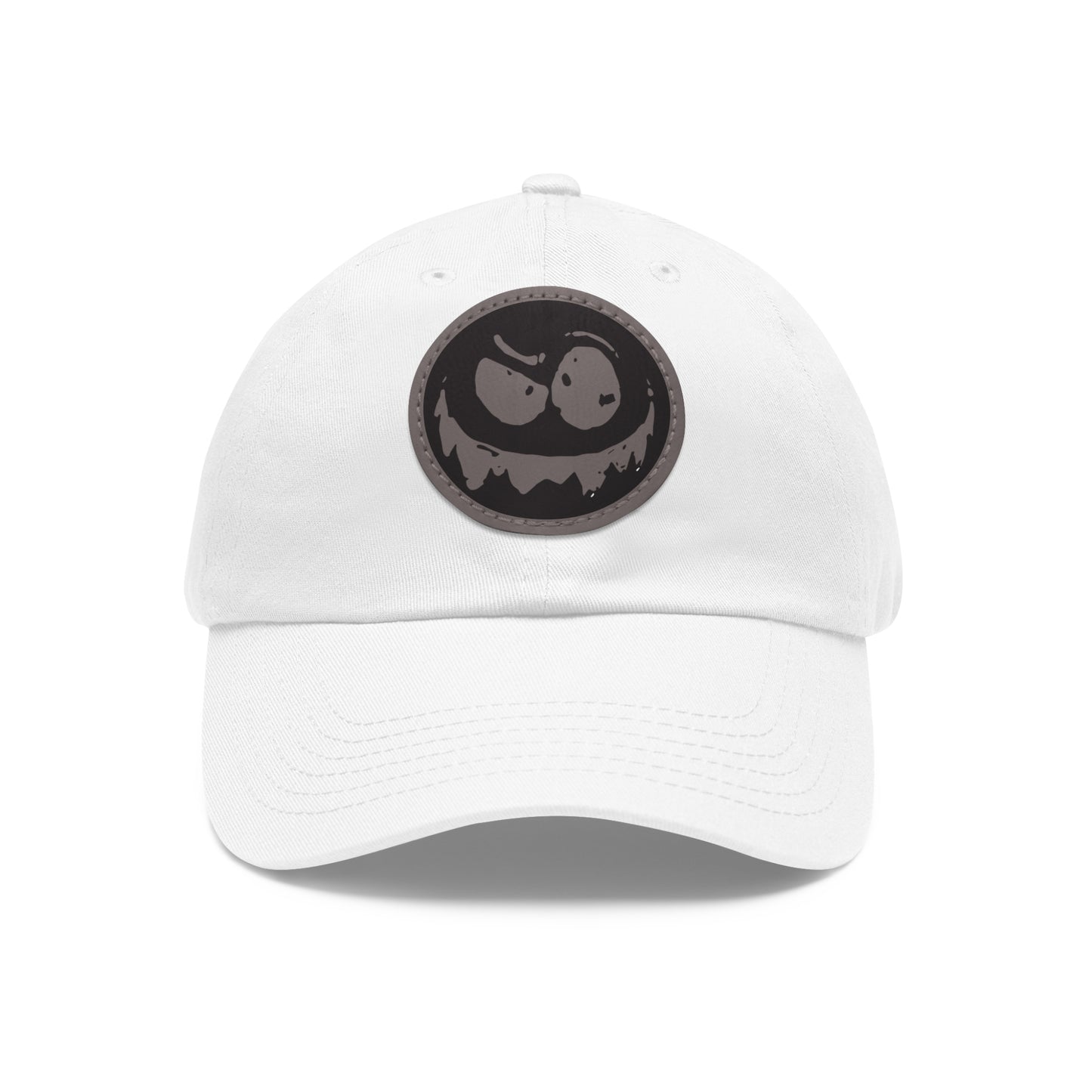 "Twitchy" Dad Hat with Leather Patch (Round)