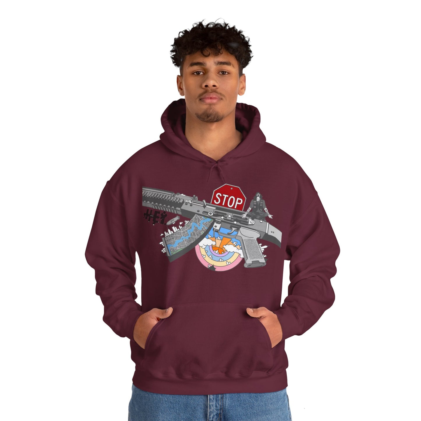 "Just Stop" Unisex Heavy Blend™ Hooded Sweatshirt