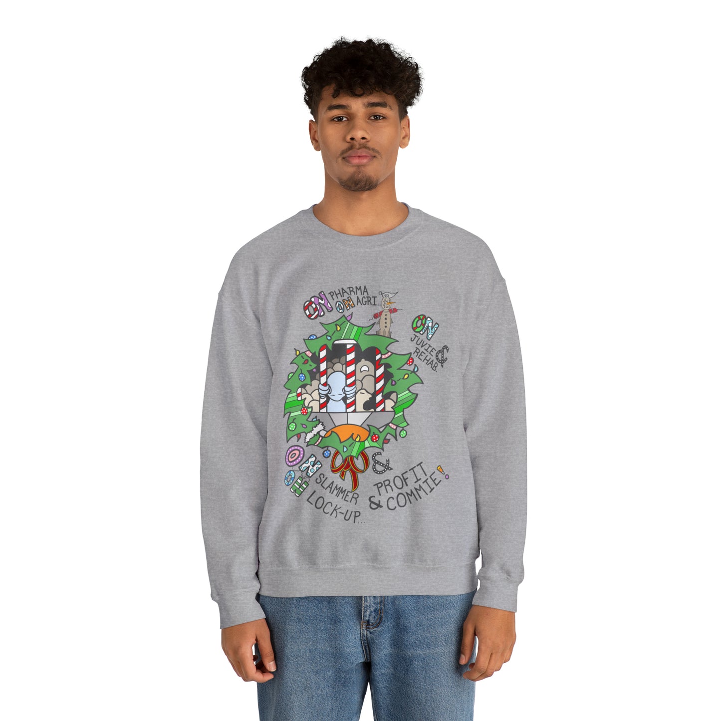 "On Profit! On Commie!" Unisex Heavy Blend™ Crewneck Sweatshirt