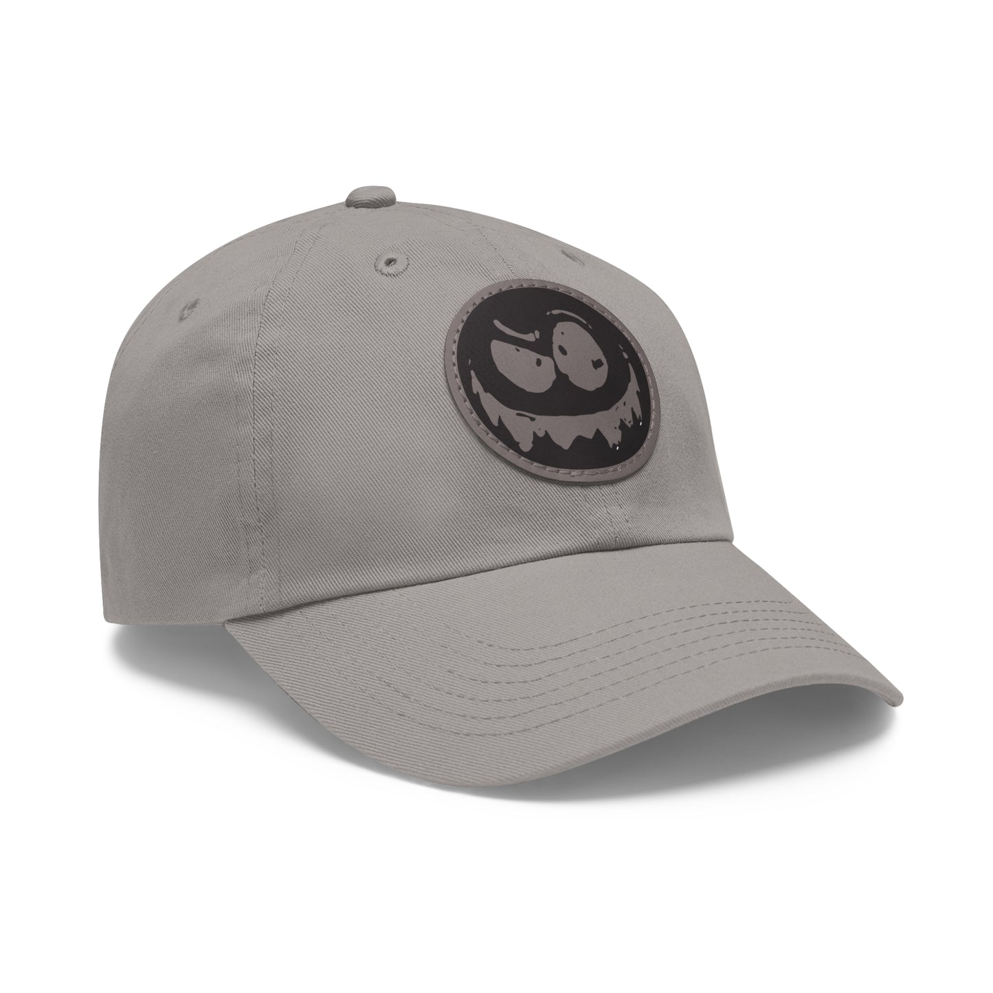 "Twitchy" Dad Hat with Leather Patch (Round)