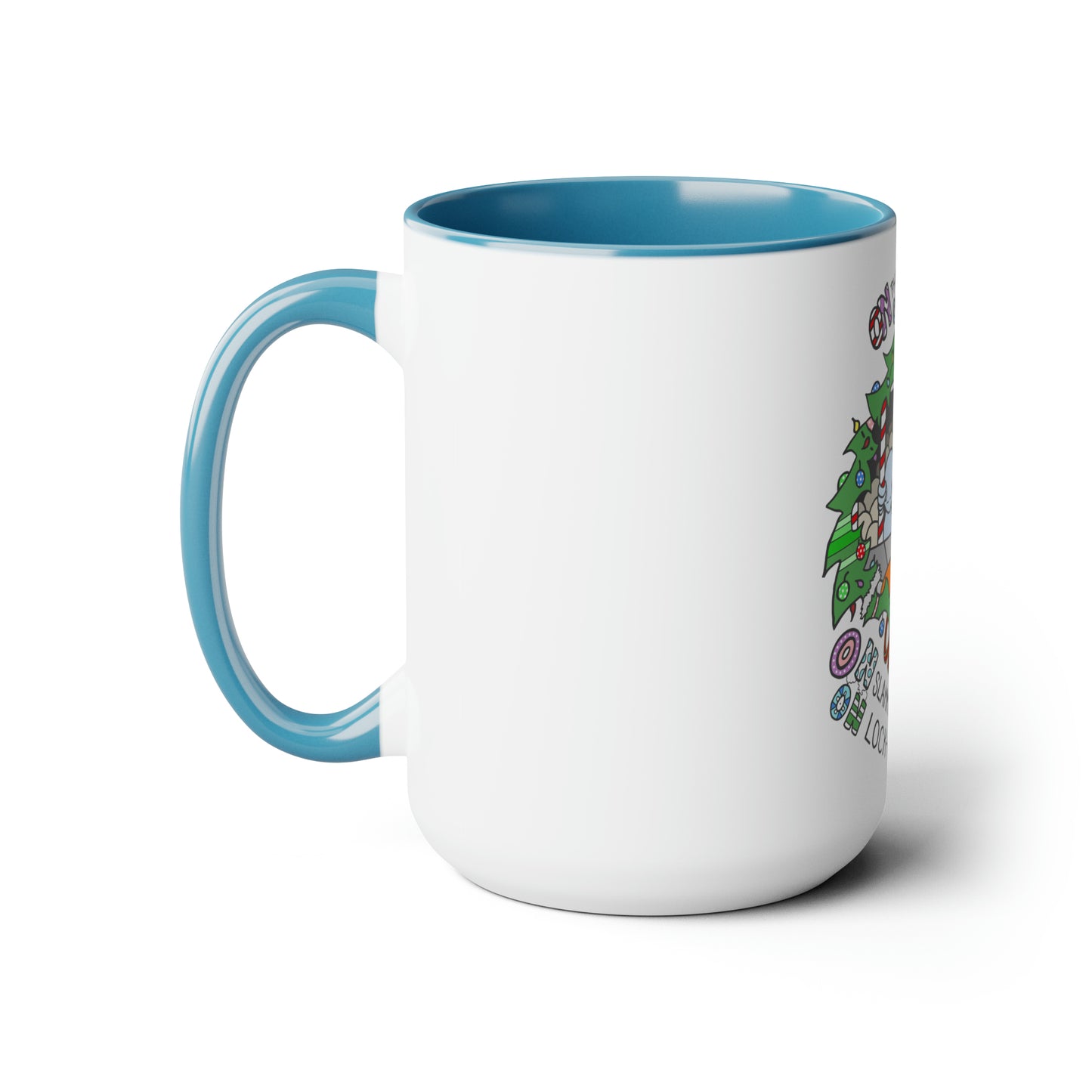 "On Profit! On Commie!" Two-Tone Coffee Mugs, 15oz