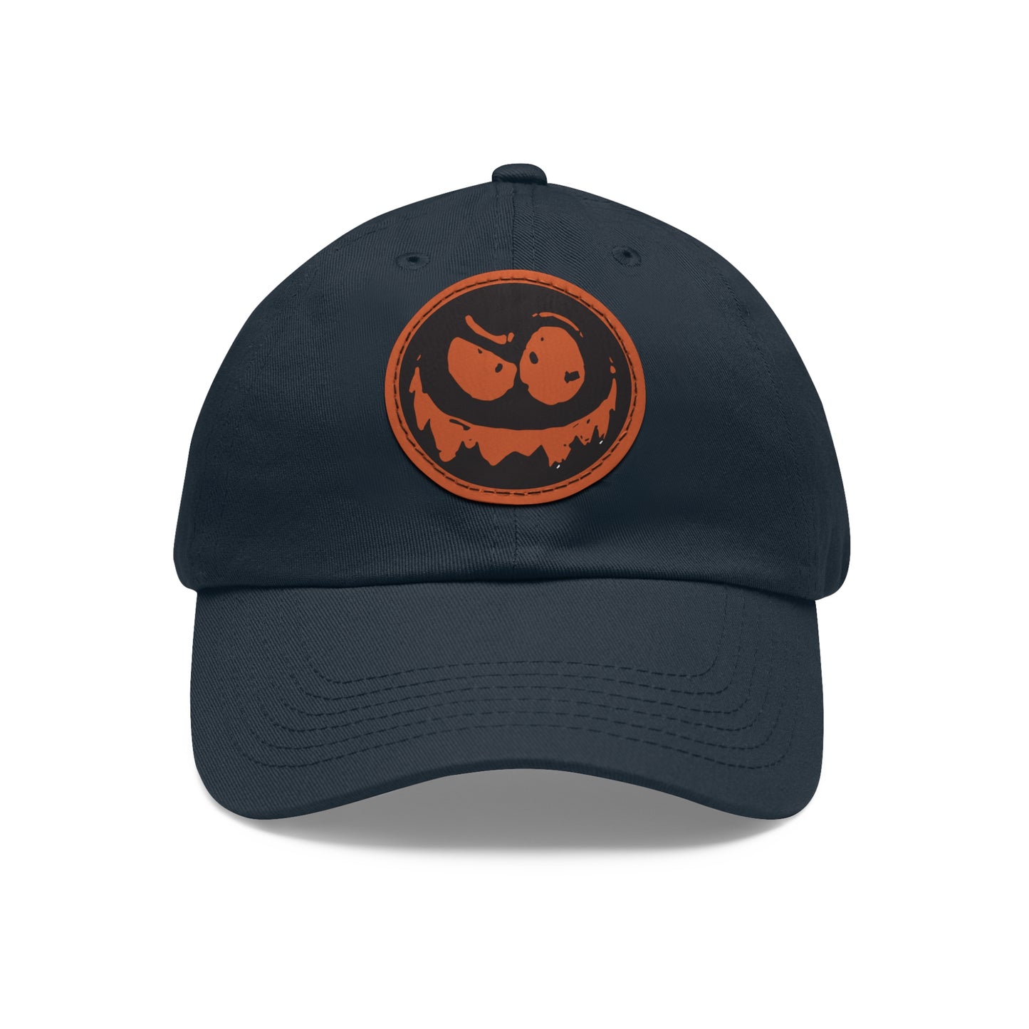 "Twitchy" Dad Hat with Leather Patch (Round)
