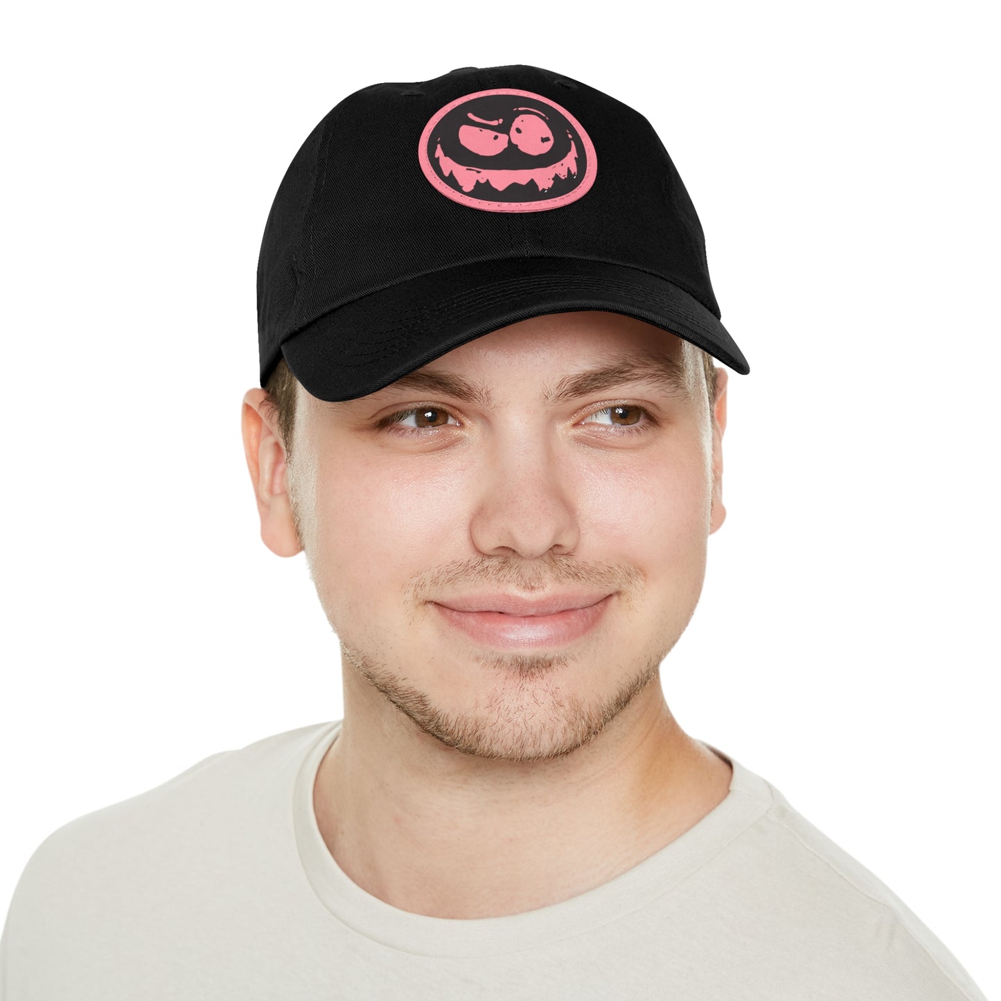 "Twitchy" Dad Hat with Leather Patch (Round)