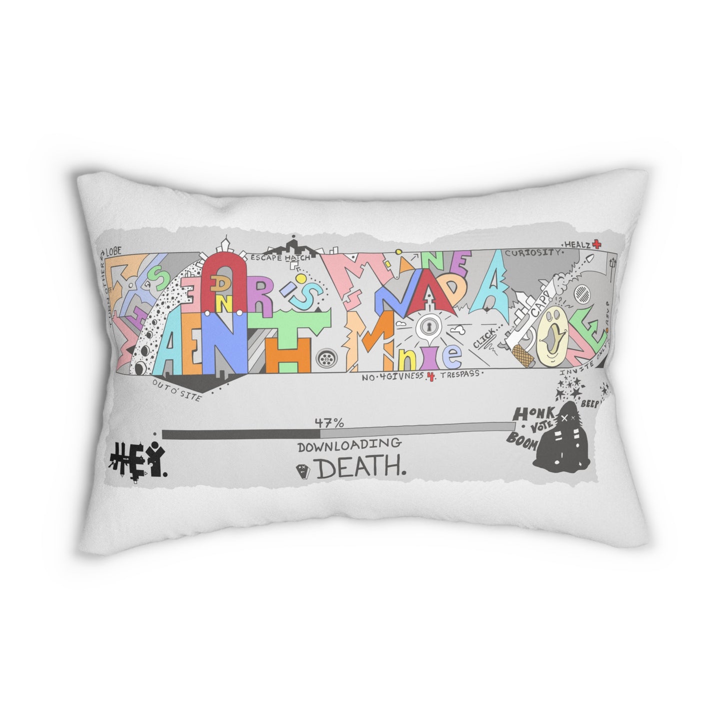 "What's Mine Is Mine And Mine Alone" Spun Polyester Lumbar Pillow