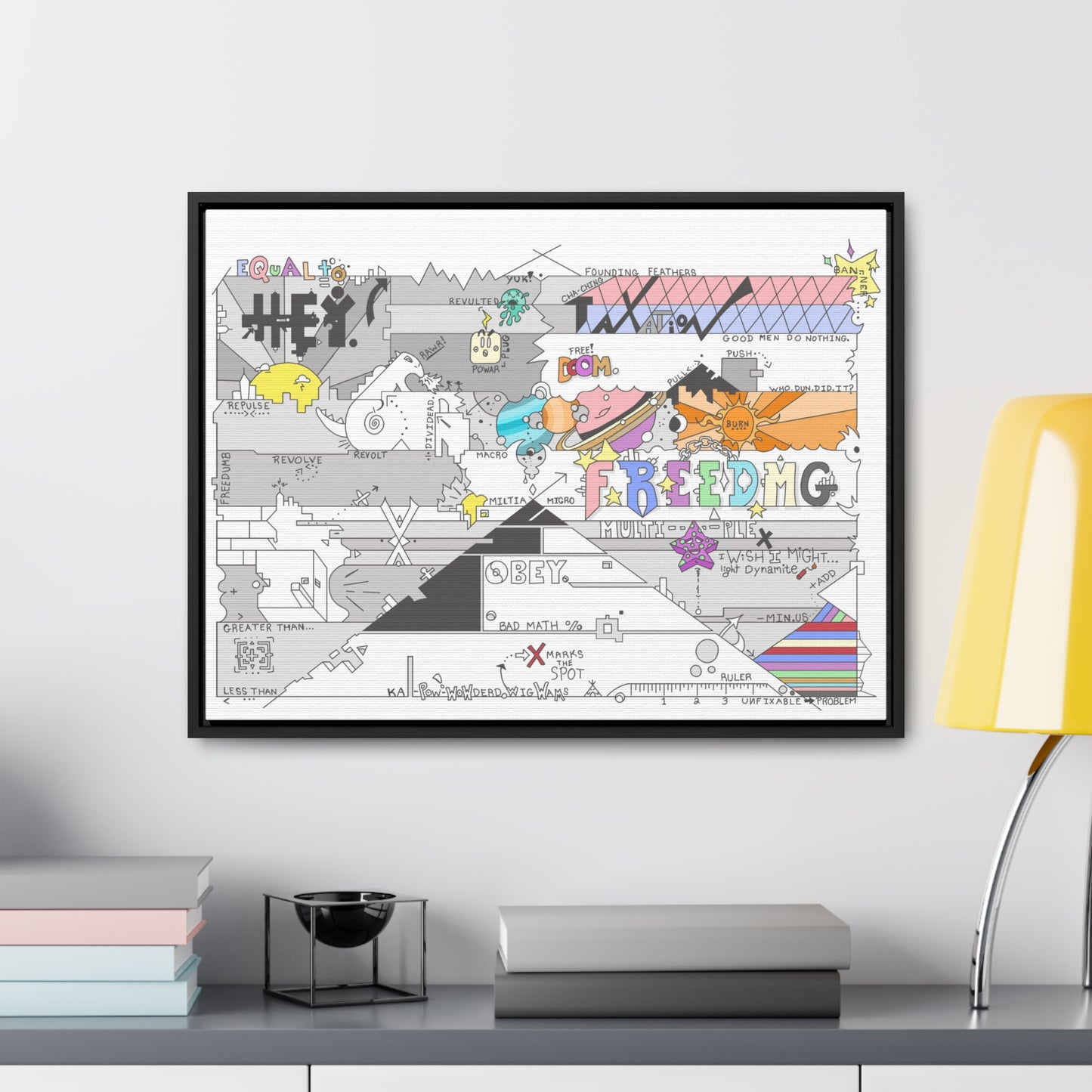 Official Hey. Flag Wall Art now for sale! Gallery Canvas Wraps, Horizontal Frame