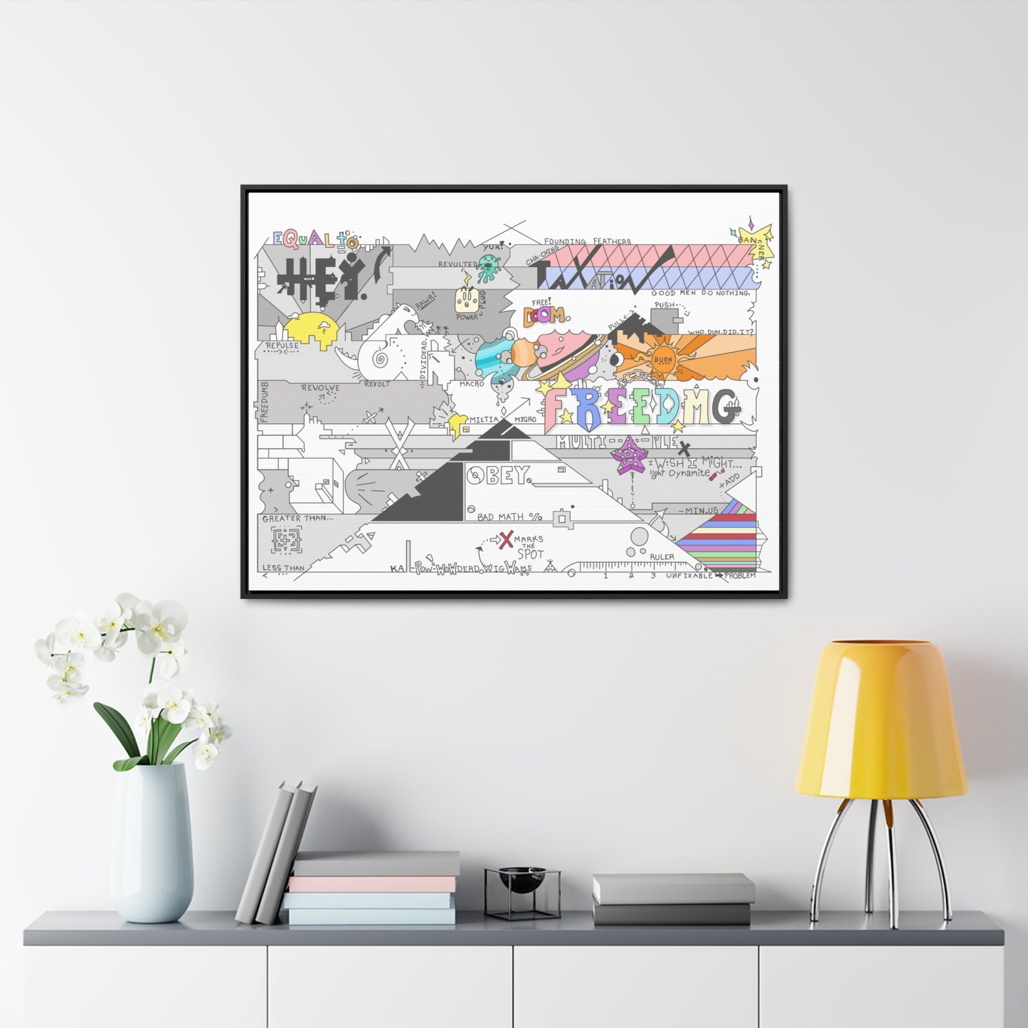 Official Hey. Flag Wall Art now for sale! Gallery Canvas Wraps, Horizontal Frame