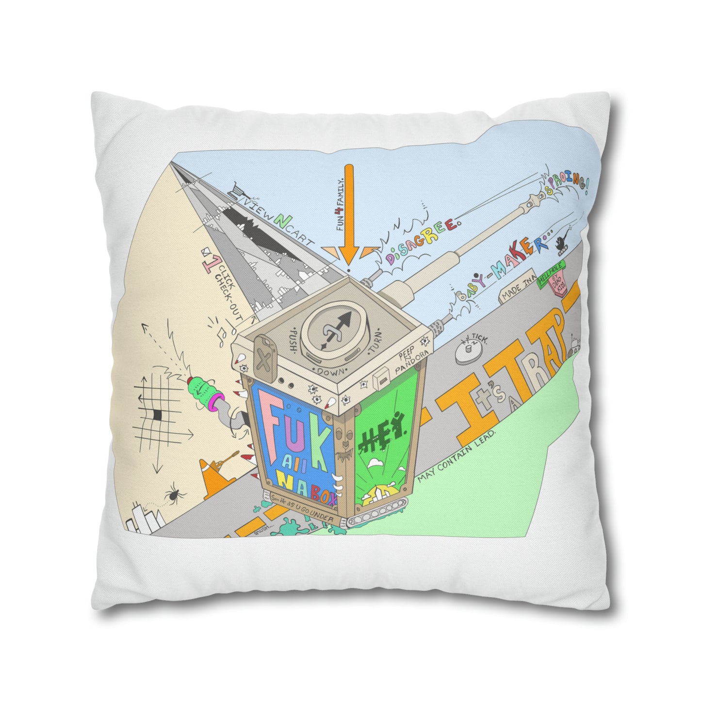 "Just Stop" Spun Polyester Square Pillow Case