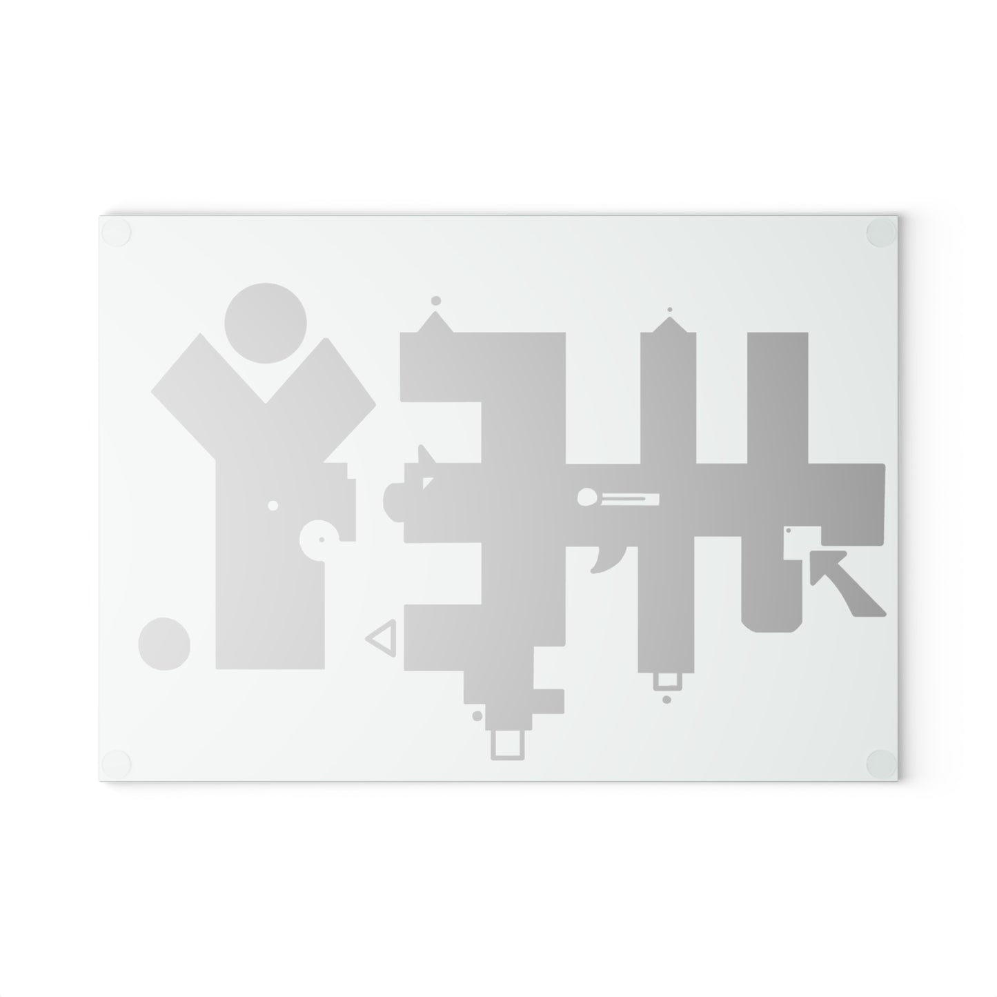 Hey Brand Logo Glass Cutting Board