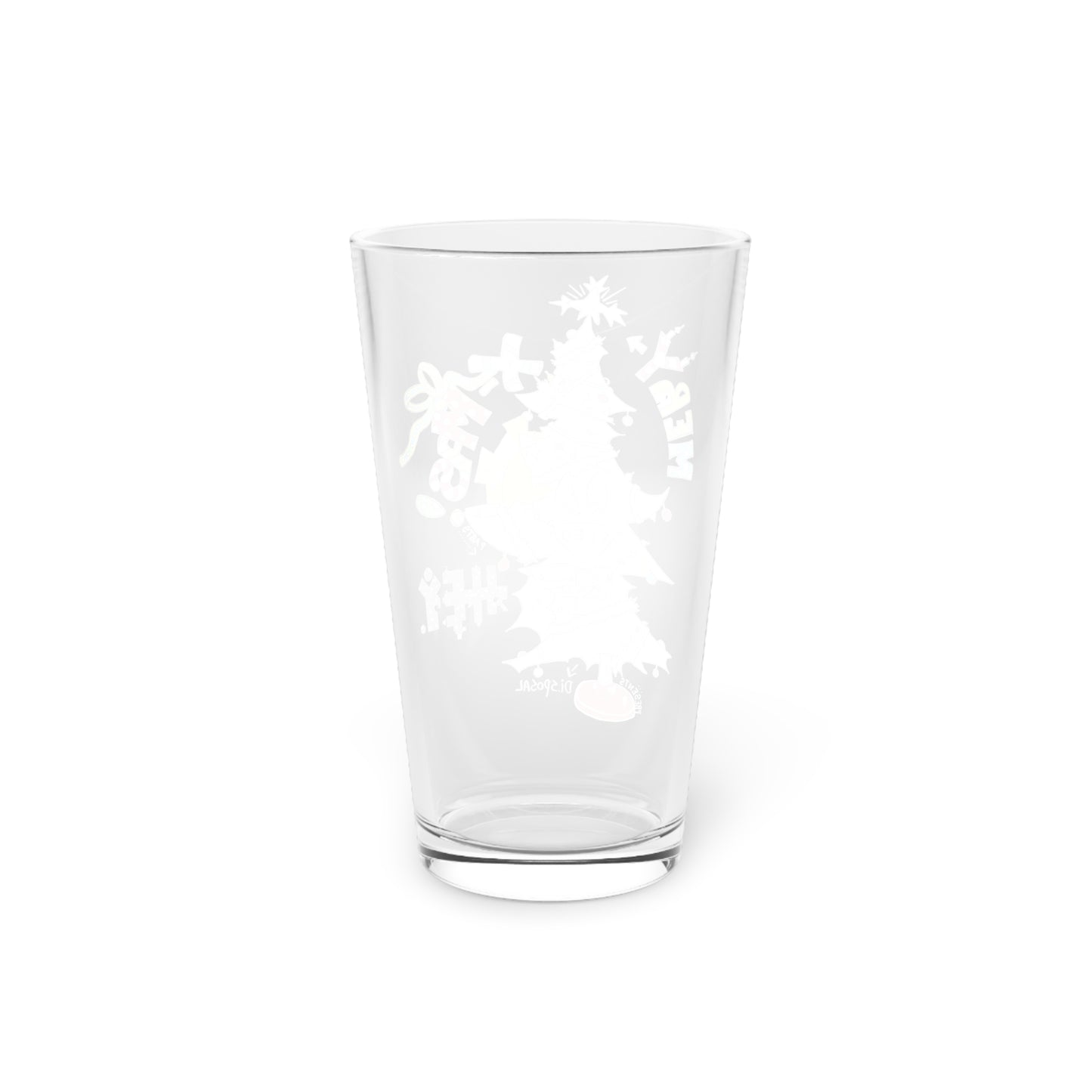 "Hey-Mas Tree" Pint Glass, 16oz