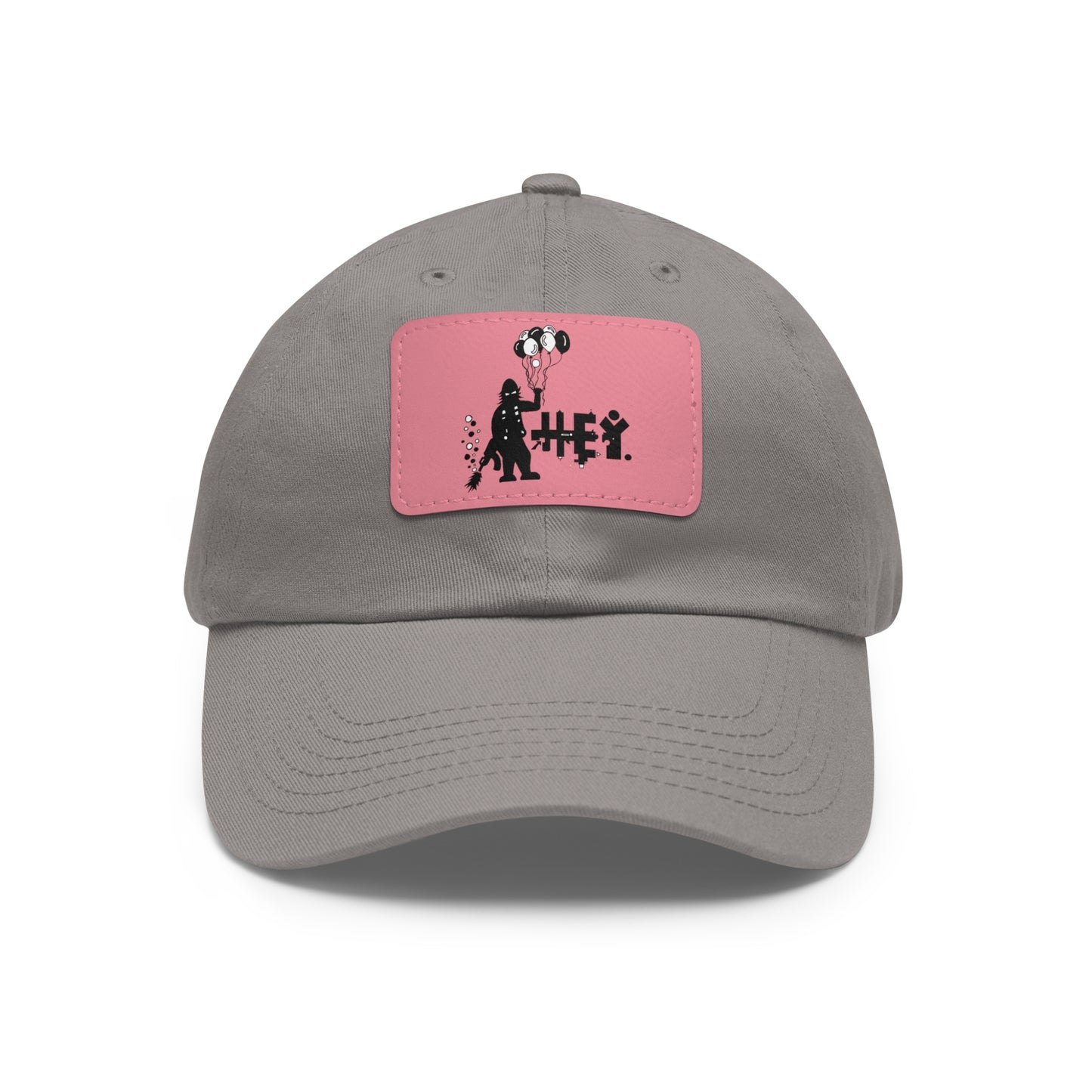 Hey Balloons Logo Dad Hat with Leather Patch (Rectangle)