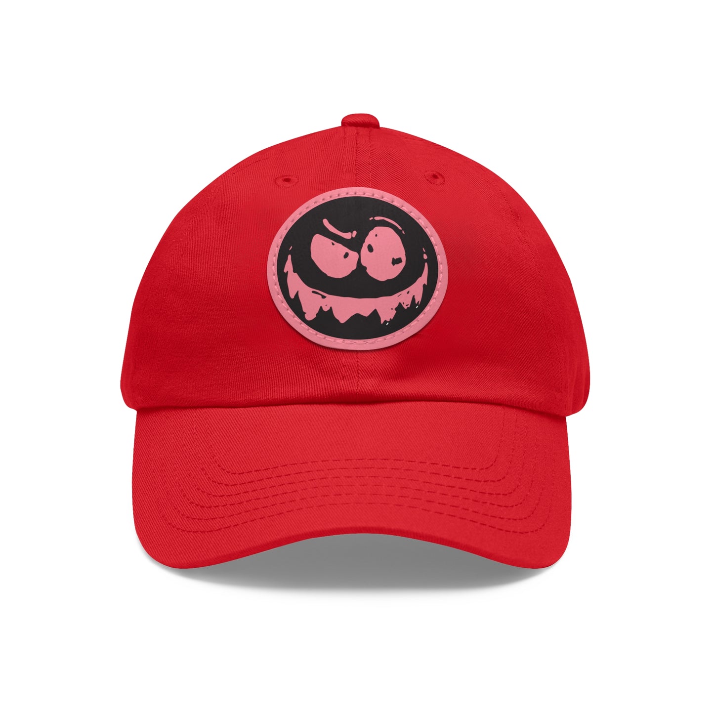 "Twitchy" Dad Hat with Leather Patch (Round)
