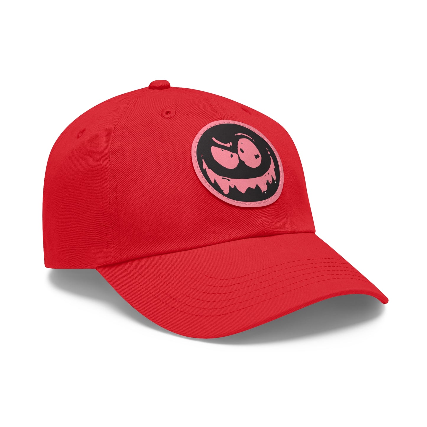 "Twitchy" Dad Hat with Leather Patch (Round)