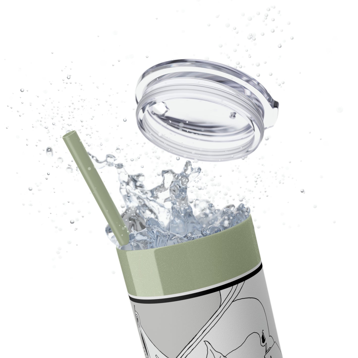 Skinny Tumbler with Straw, 20oz