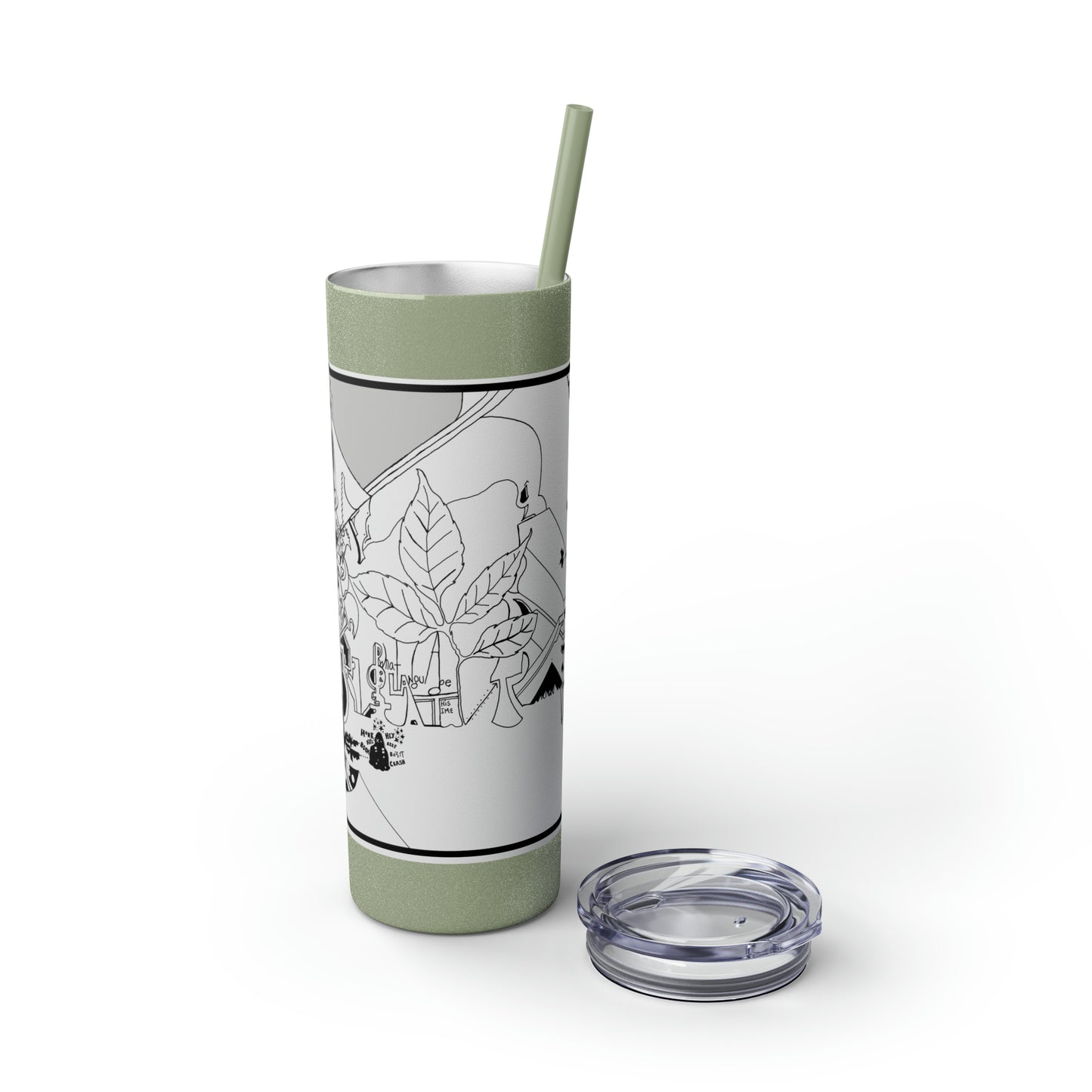 Skinny Tumbler with Straw, 20oz