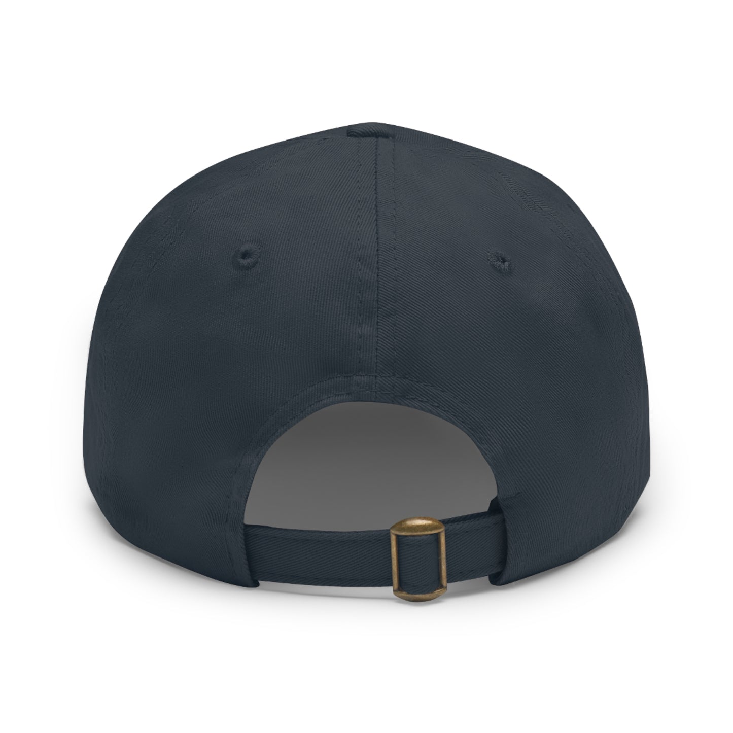 "Scrietch" Dad Hat with Leather Patch (Round)