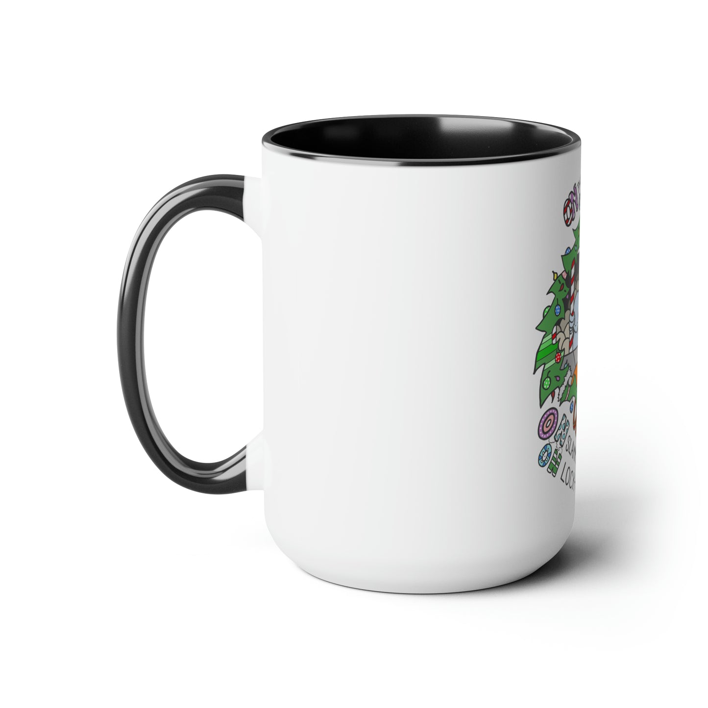 "On Profit! On Commie!" Two-Tone Coffee Mugs, 15oz