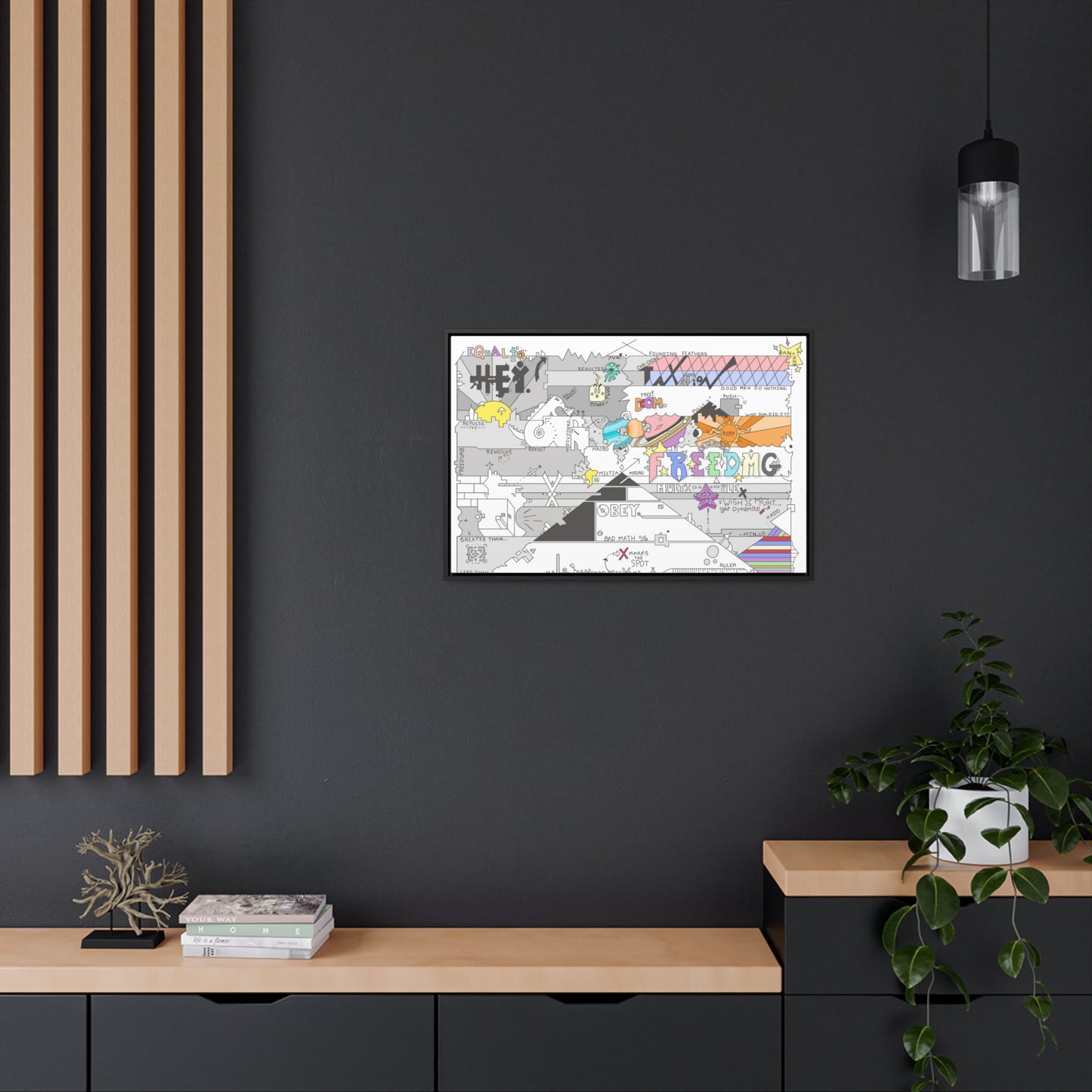 Official Hey. Flag Wall Art now for sale! Gallery Canvas Wraps, Horizontal Frame
