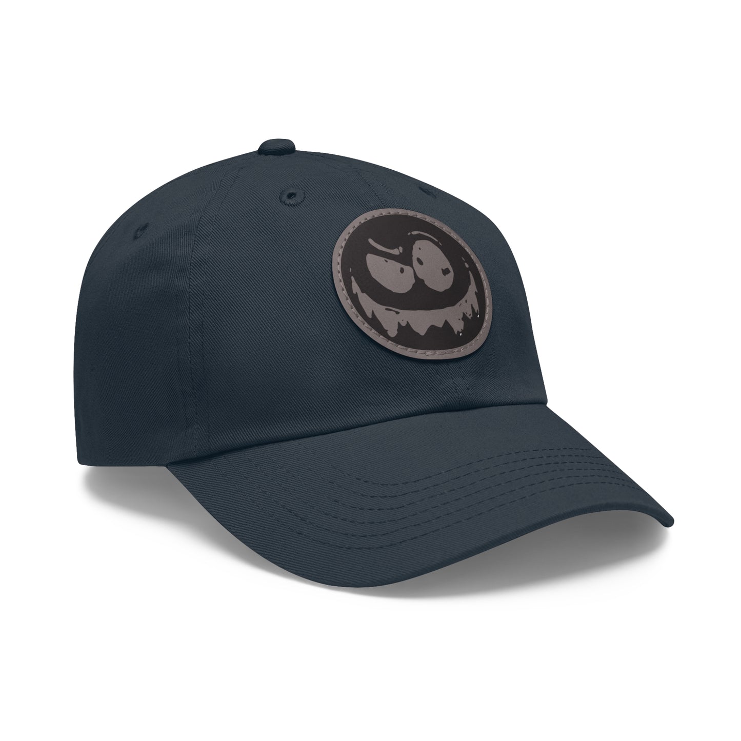 "Twitchy" Dad Hat with Leather Patch (Round)